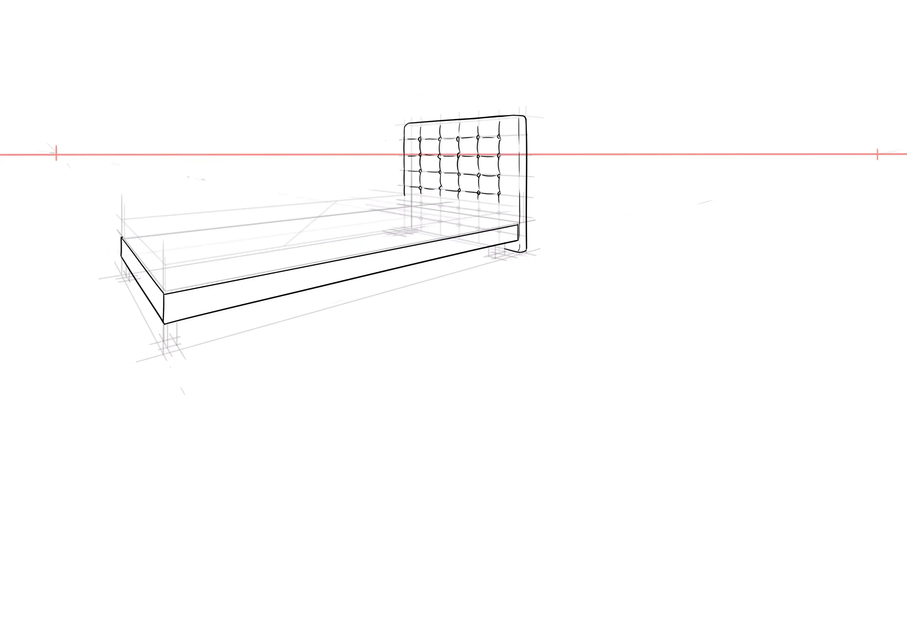 dessin de la base du lit