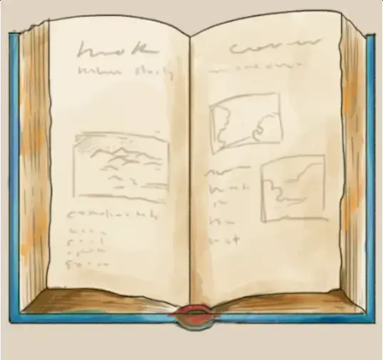 dessiner les feuilles d’un livre ouvert