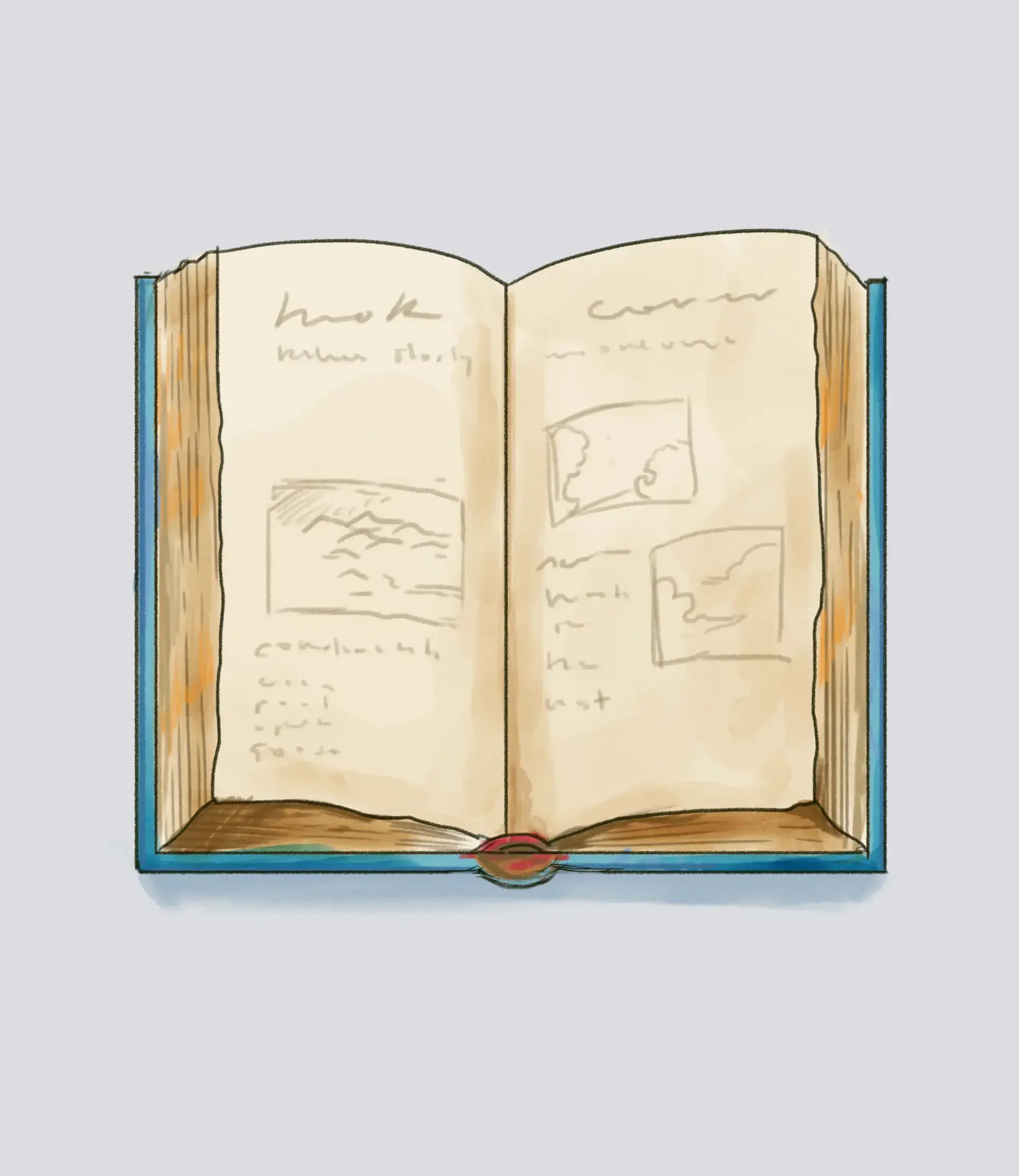 Dibujar un libro abierto