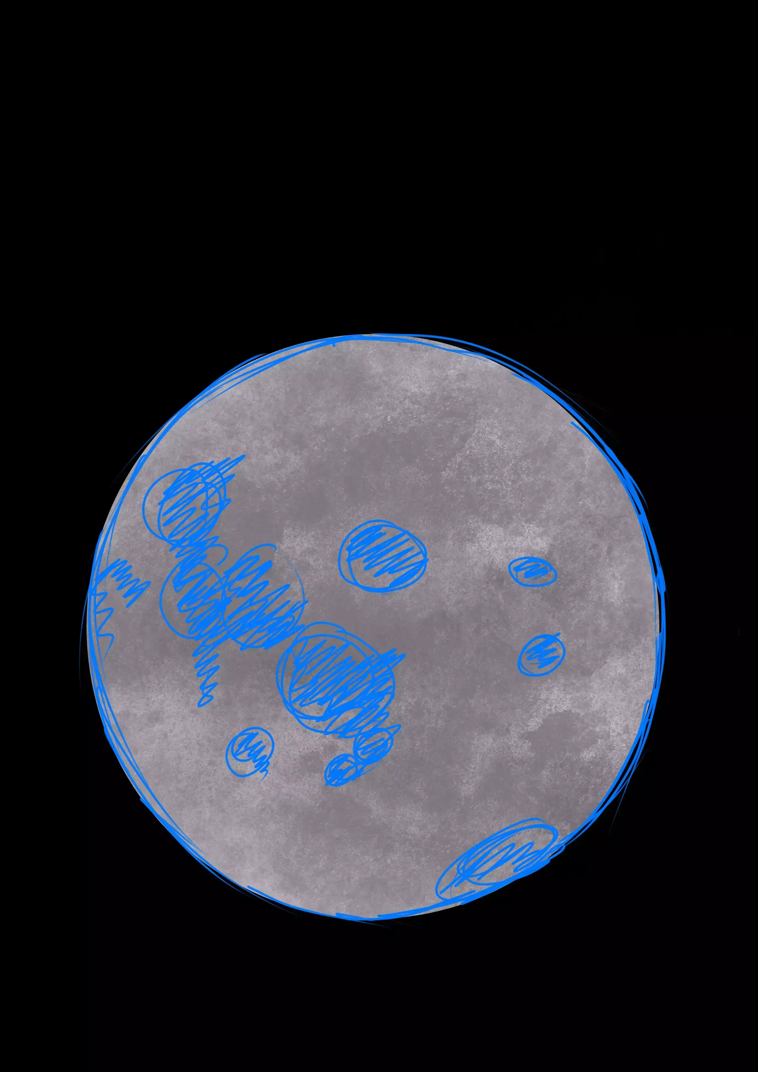 ajout de touches de lumière sur la surface de la lune