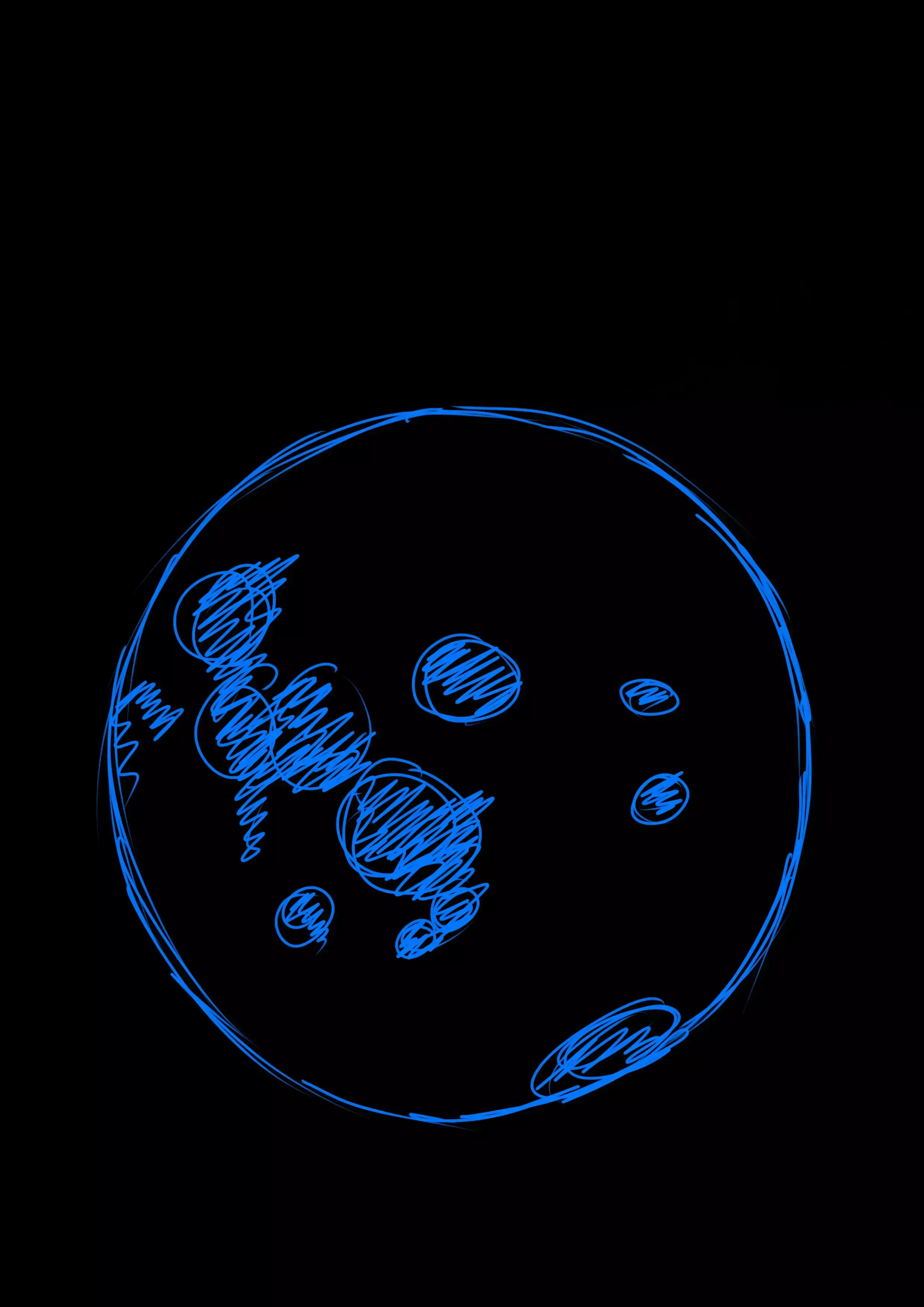 croquis des creux d’une lune
