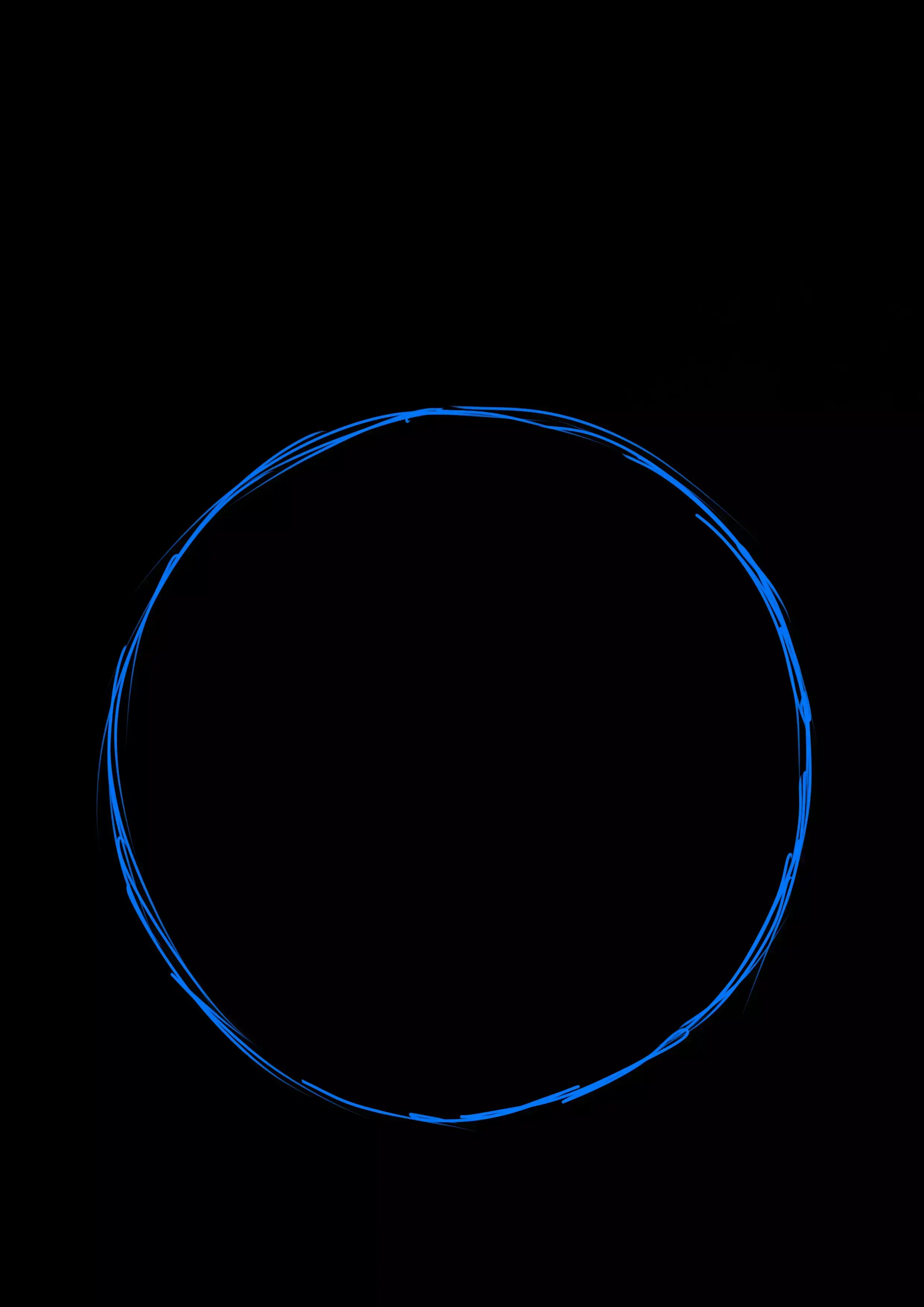 croquis d’un rond pour la forme de la lune