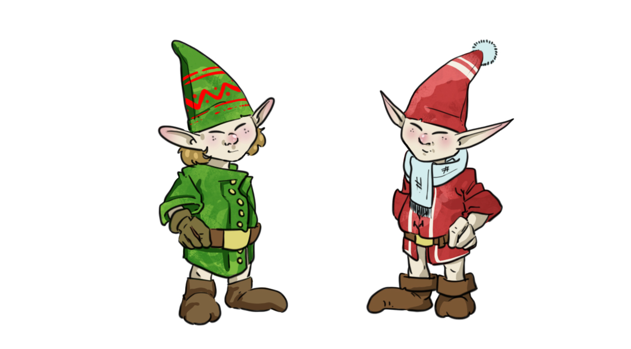 dessiner un lutin de Noël