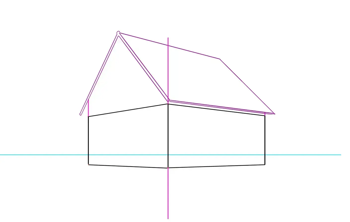 dibujo del techo de una casa