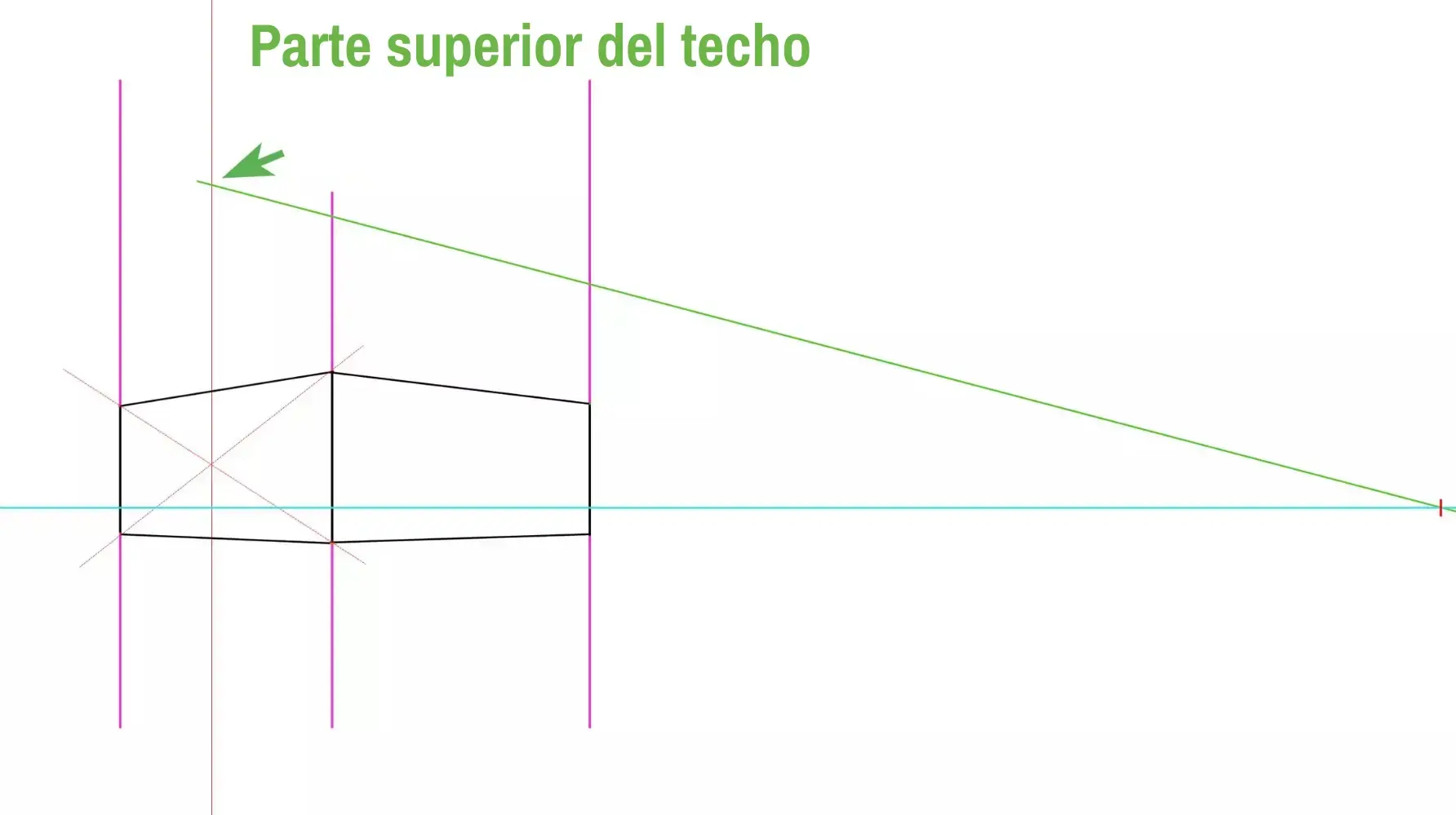dibujo de la parte superior del techo de una casa