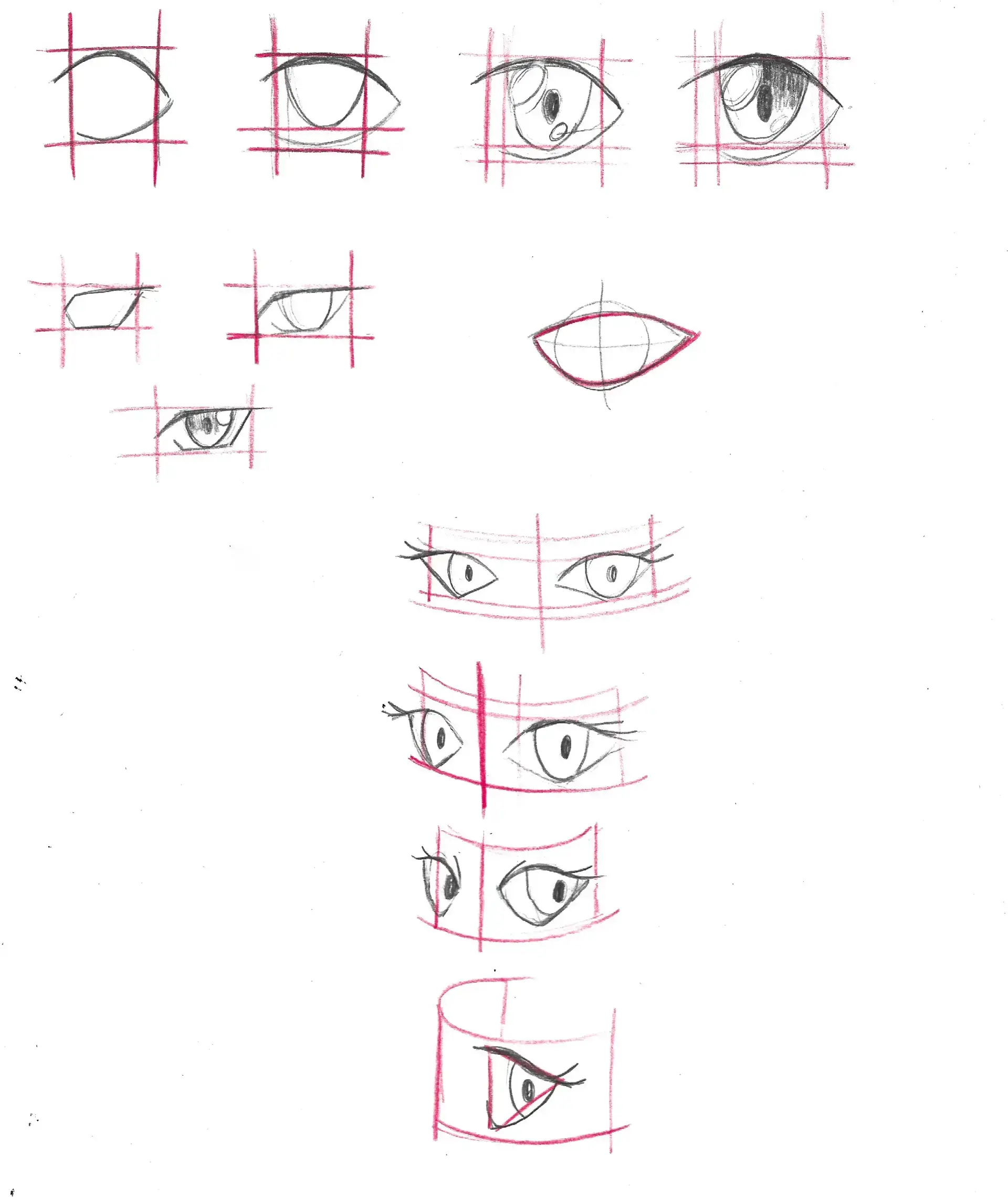 dessiner les yeux d’un manga en noir et blanc