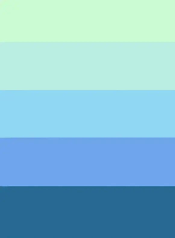 la palette de couleurs pour dessiner la mer