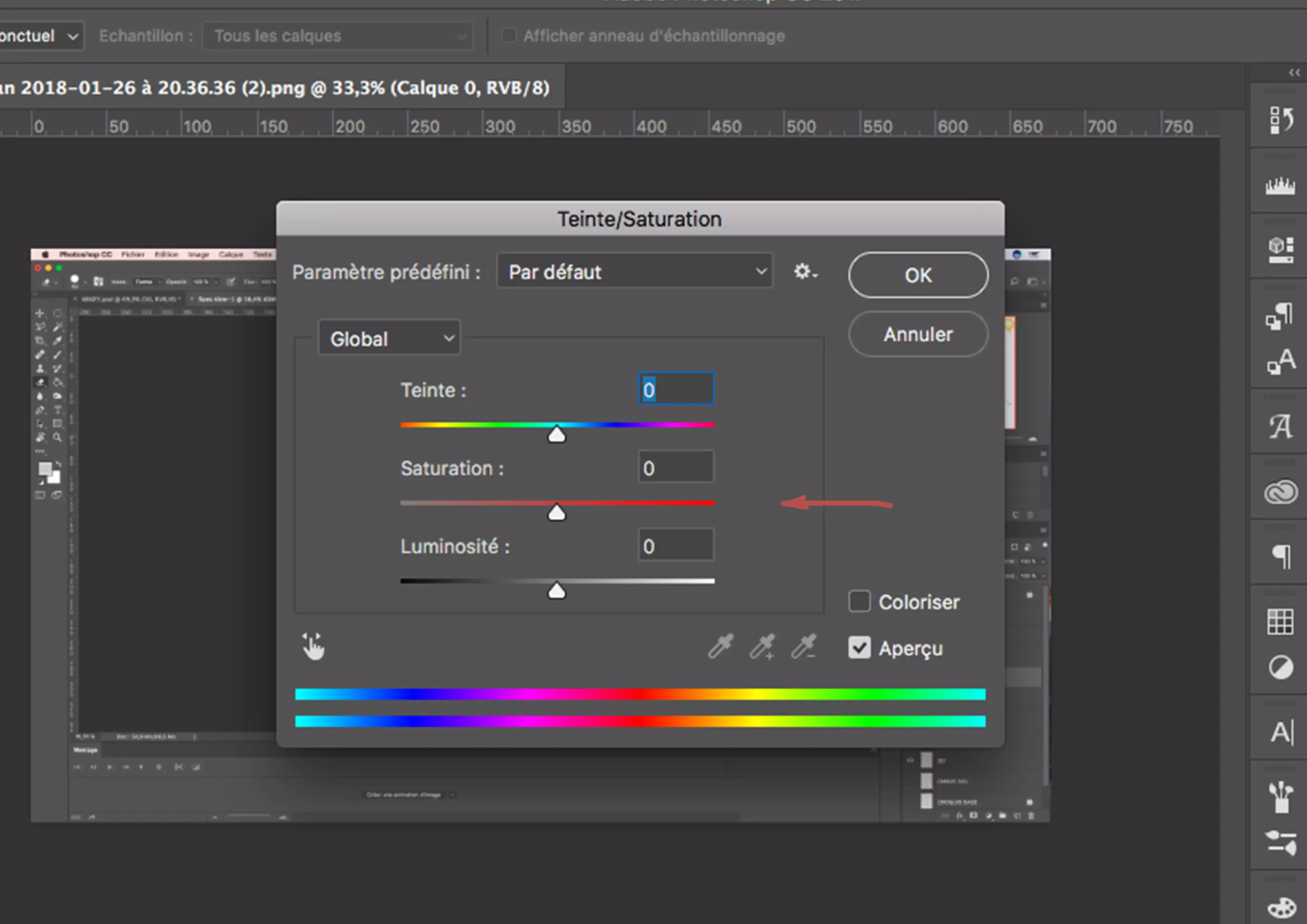 configuración de colores en photoshop del dibujo de mickey