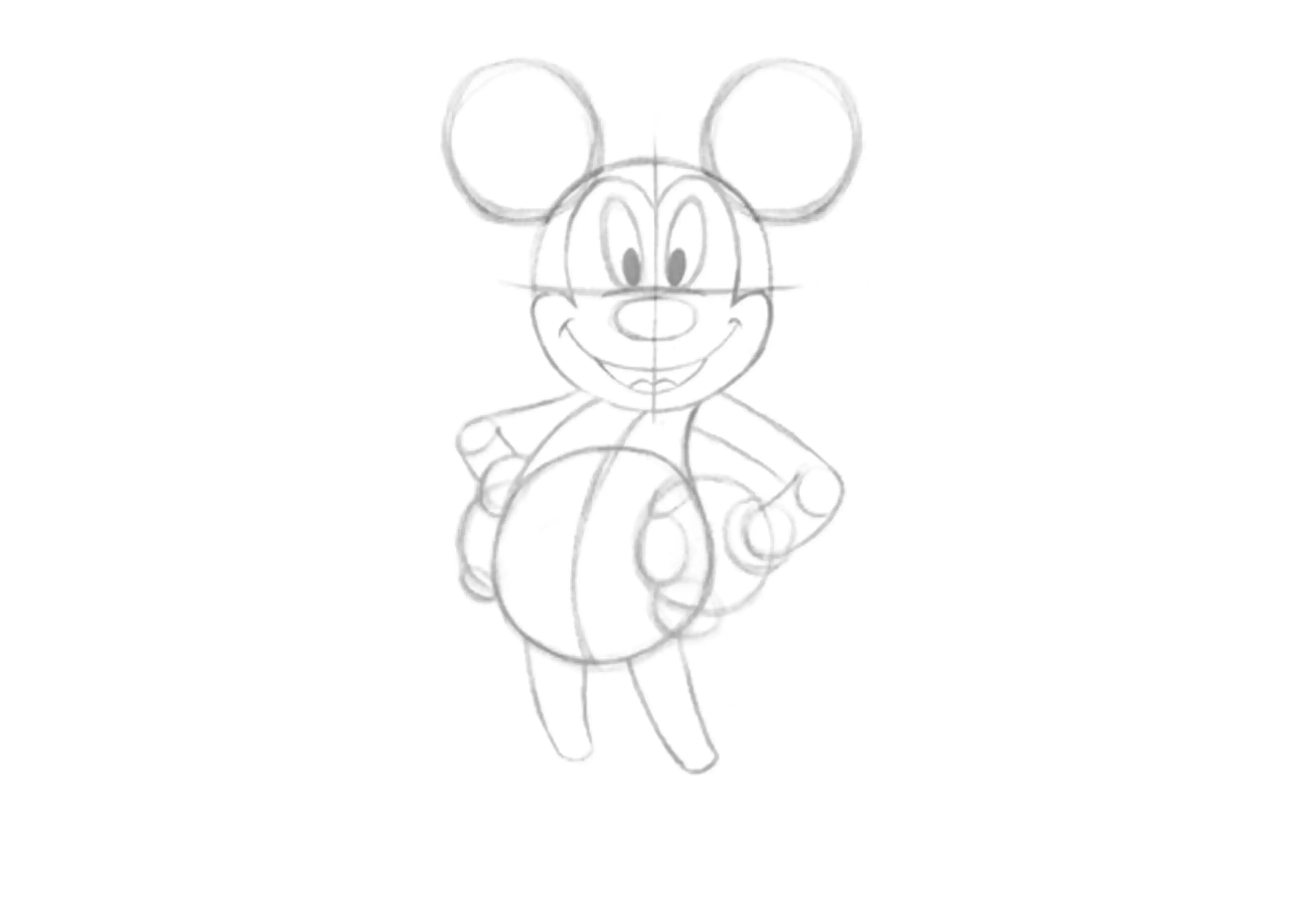 dibujo de los brazos de Mickey