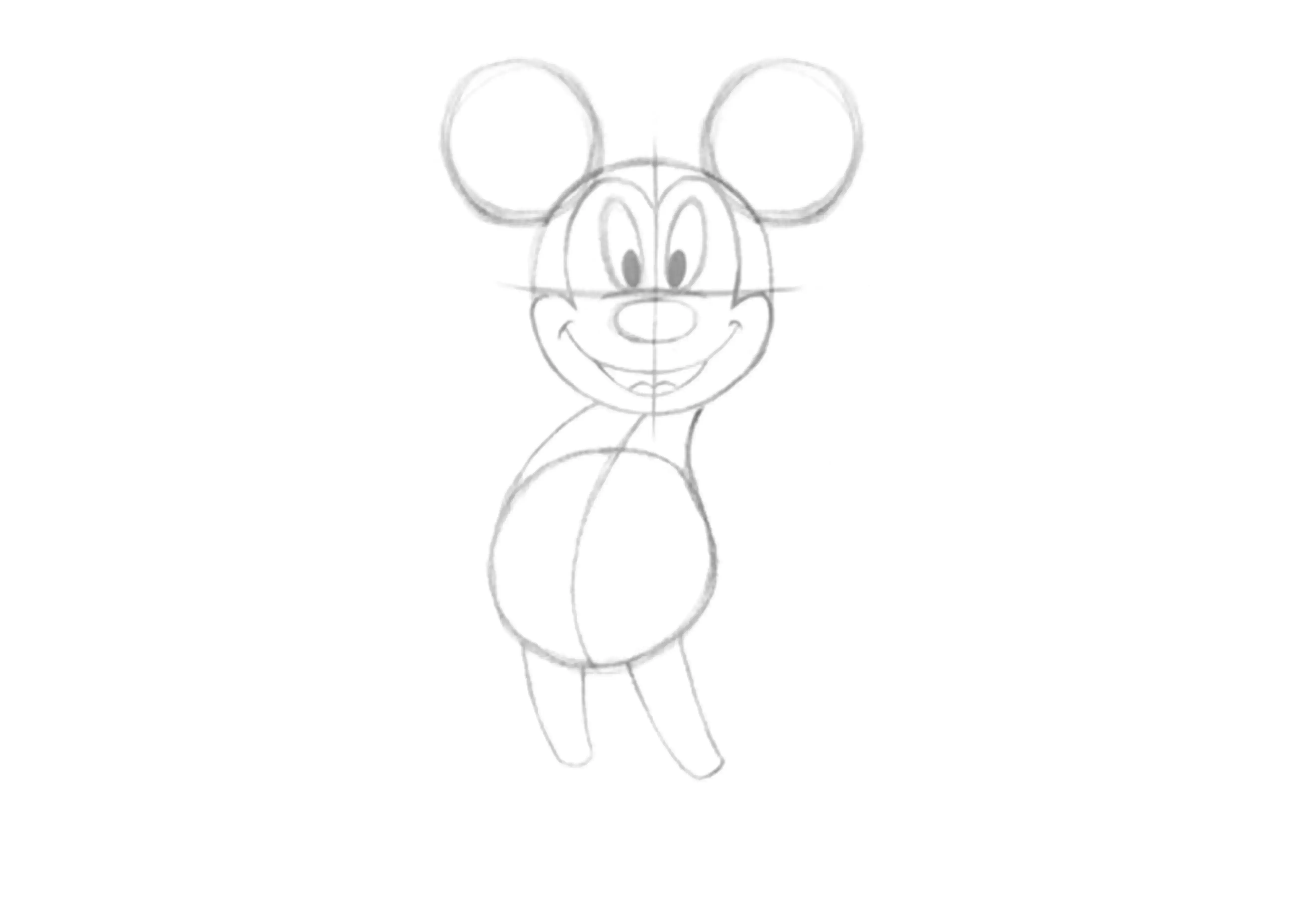 dibujo del cuerpo de Mickey