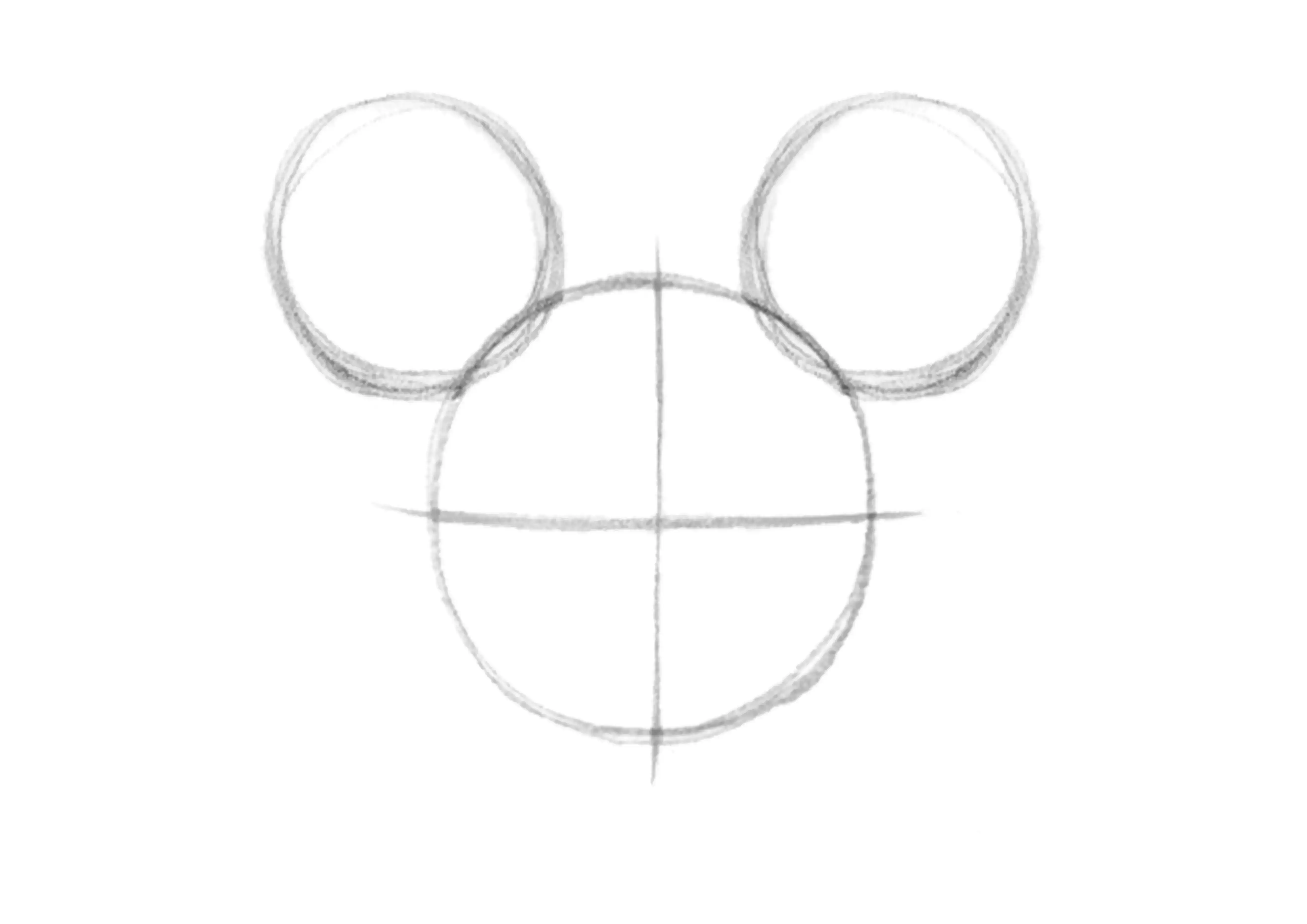 dibujo de las orejas de Mickey