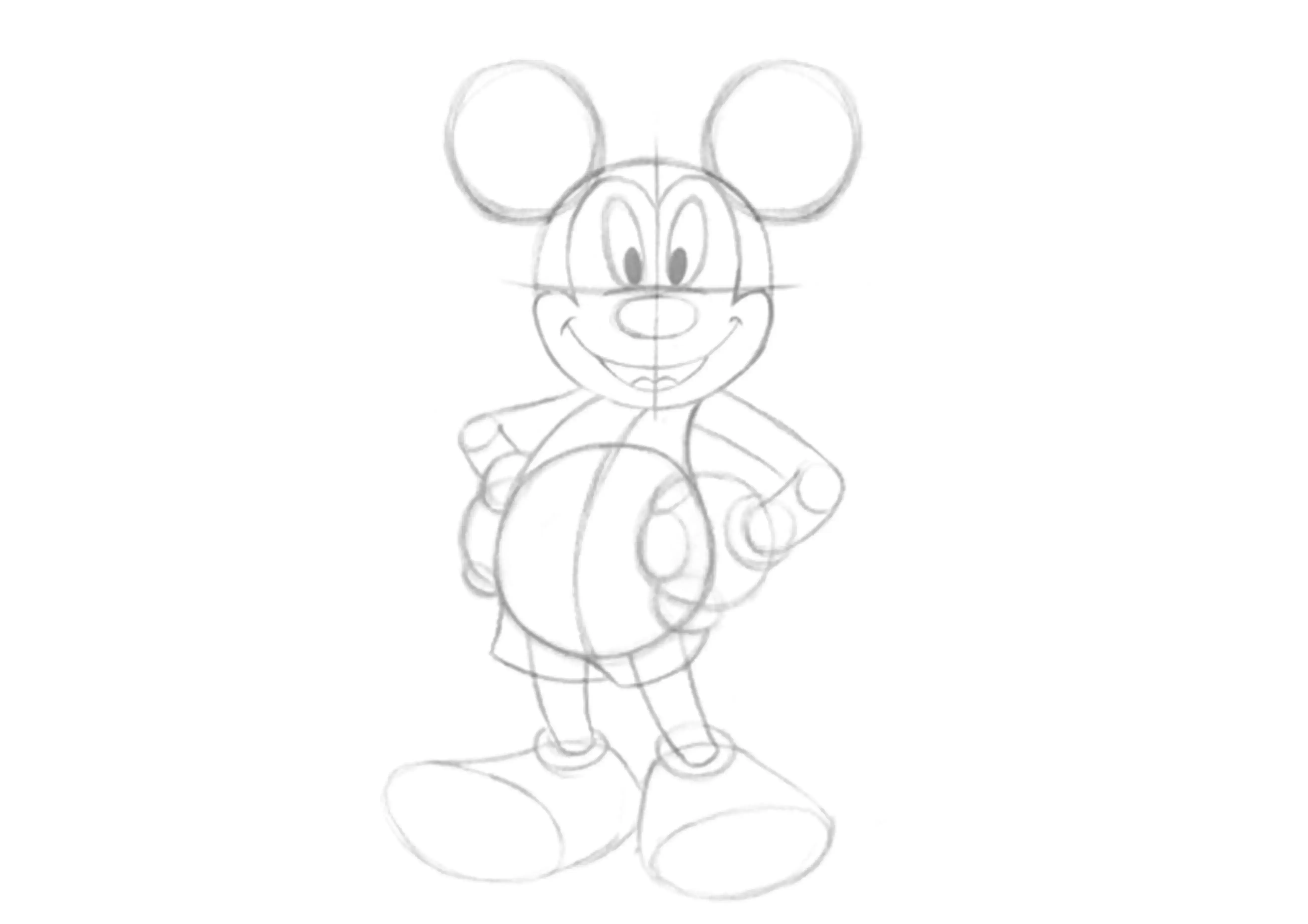 dibujo de los pies de Mickey
