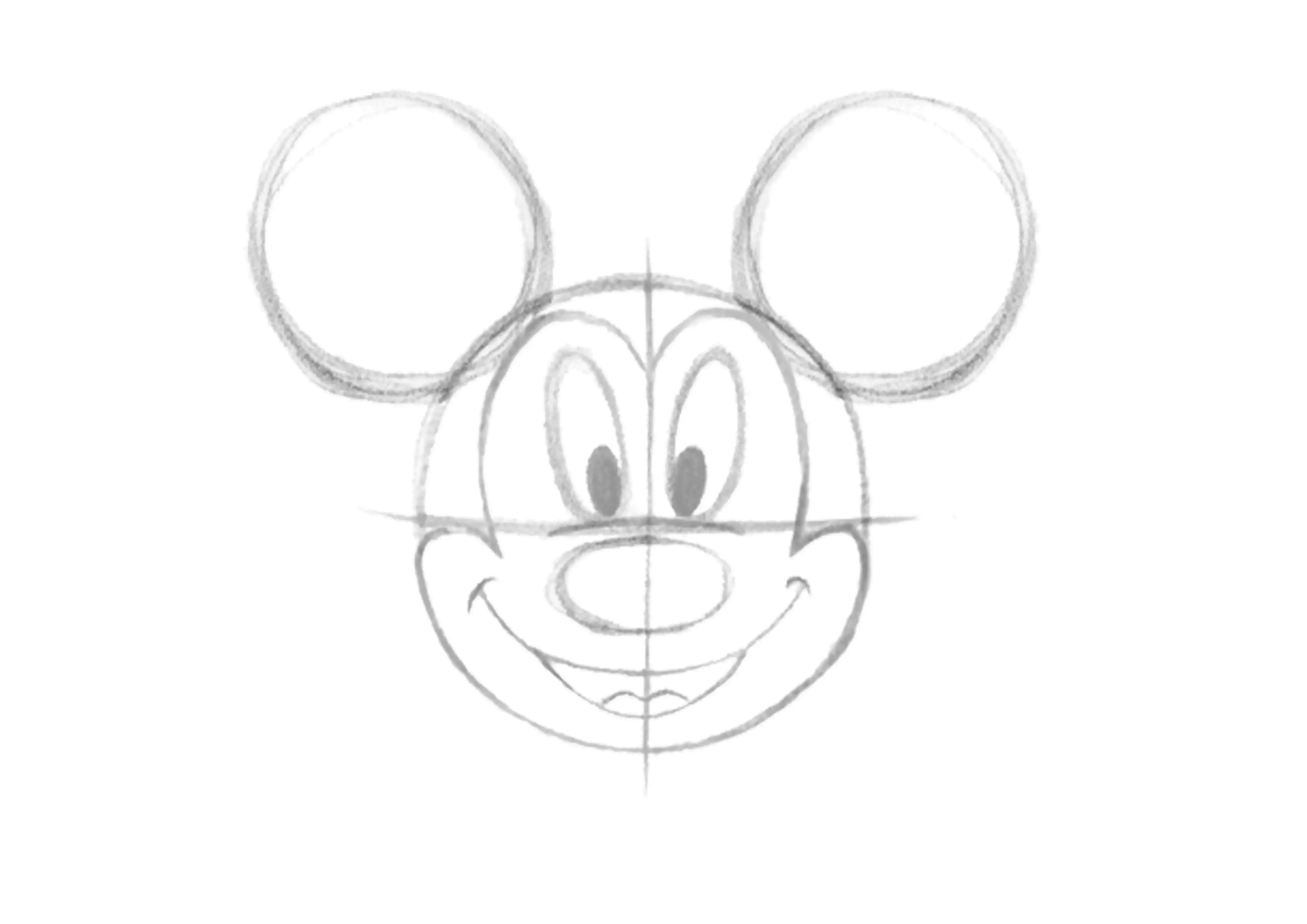 dibujo de las pupilas de Mickey