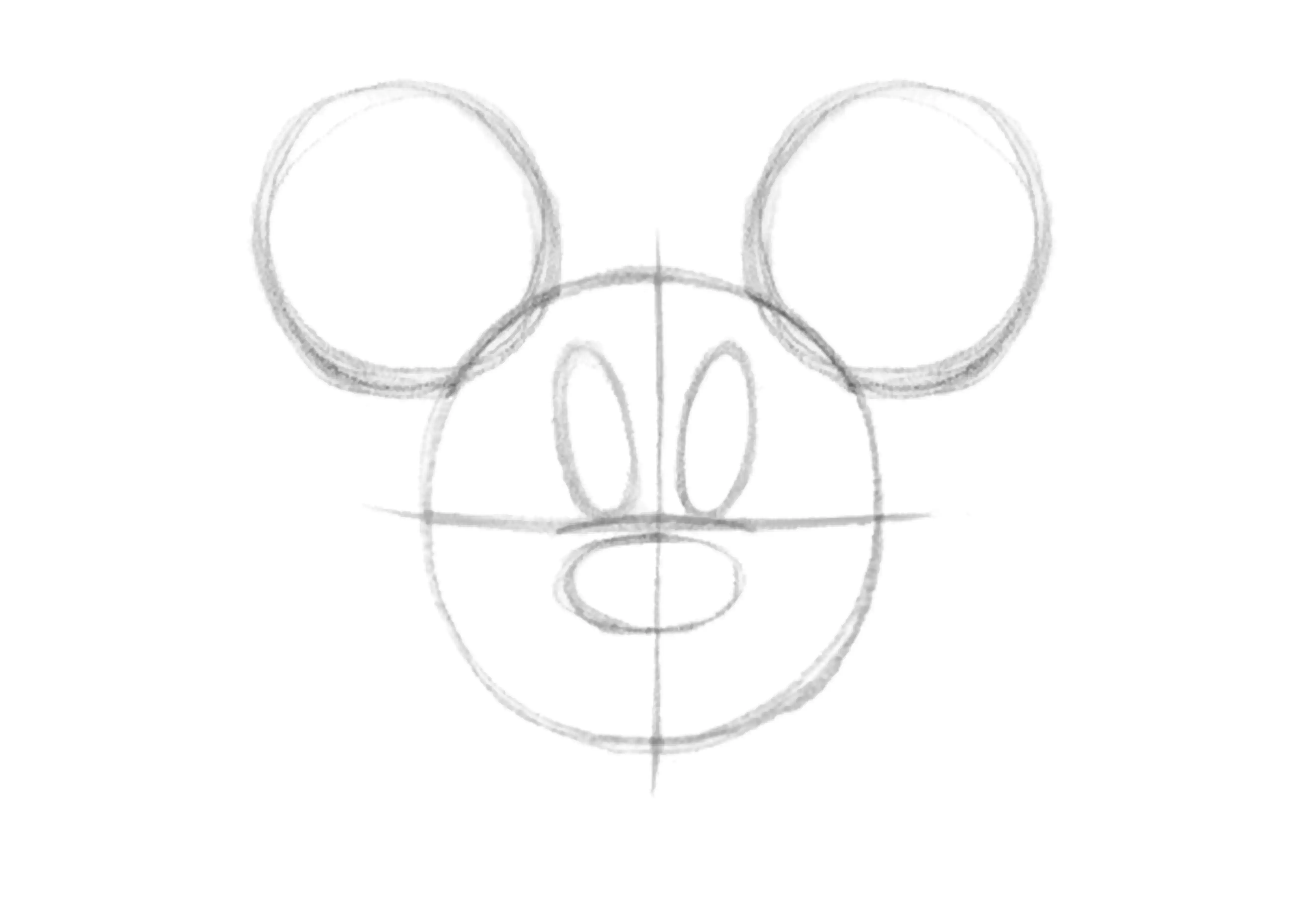 dibujo de los ojos de Mickey