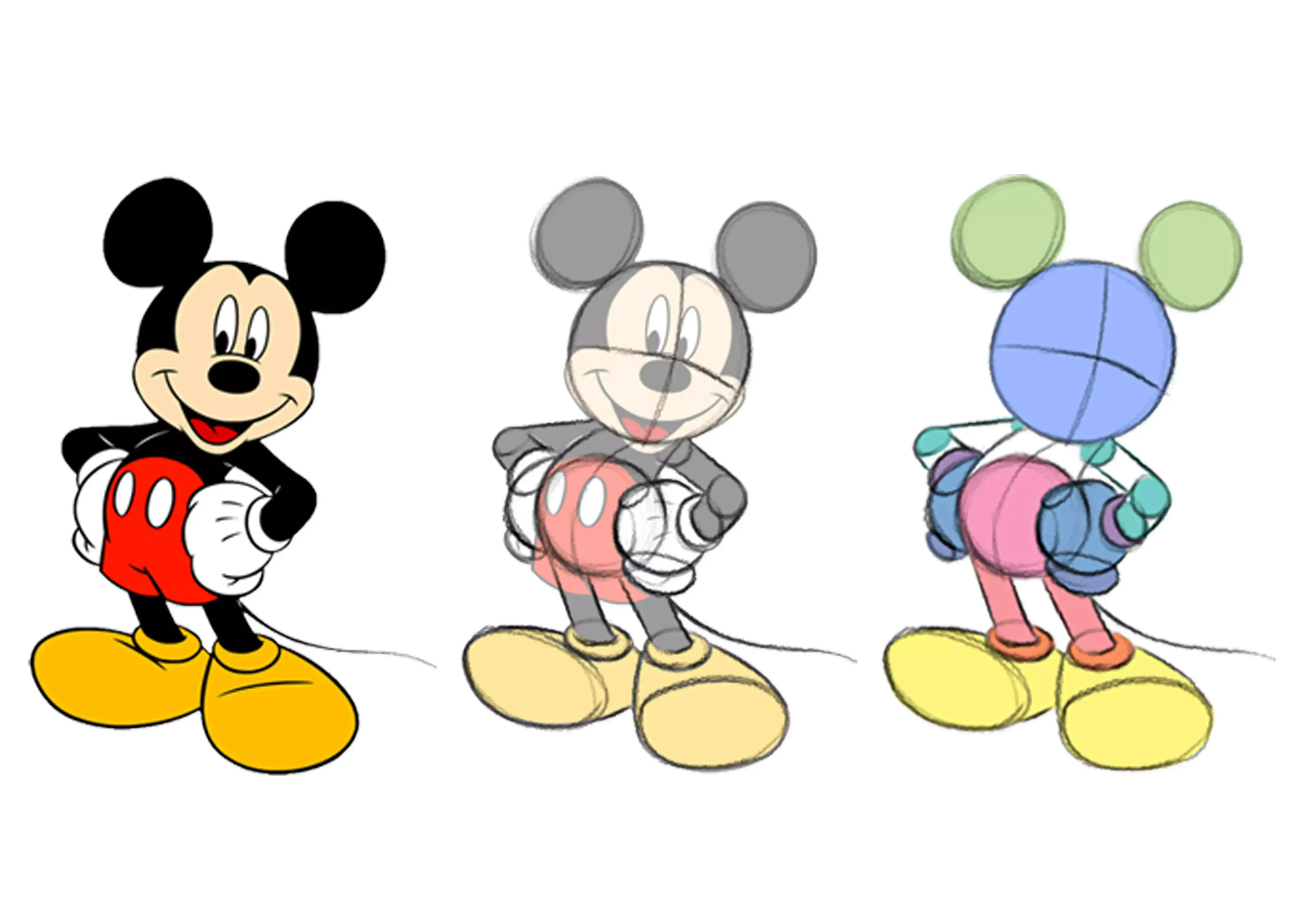 imagen fragmentada de Mickey