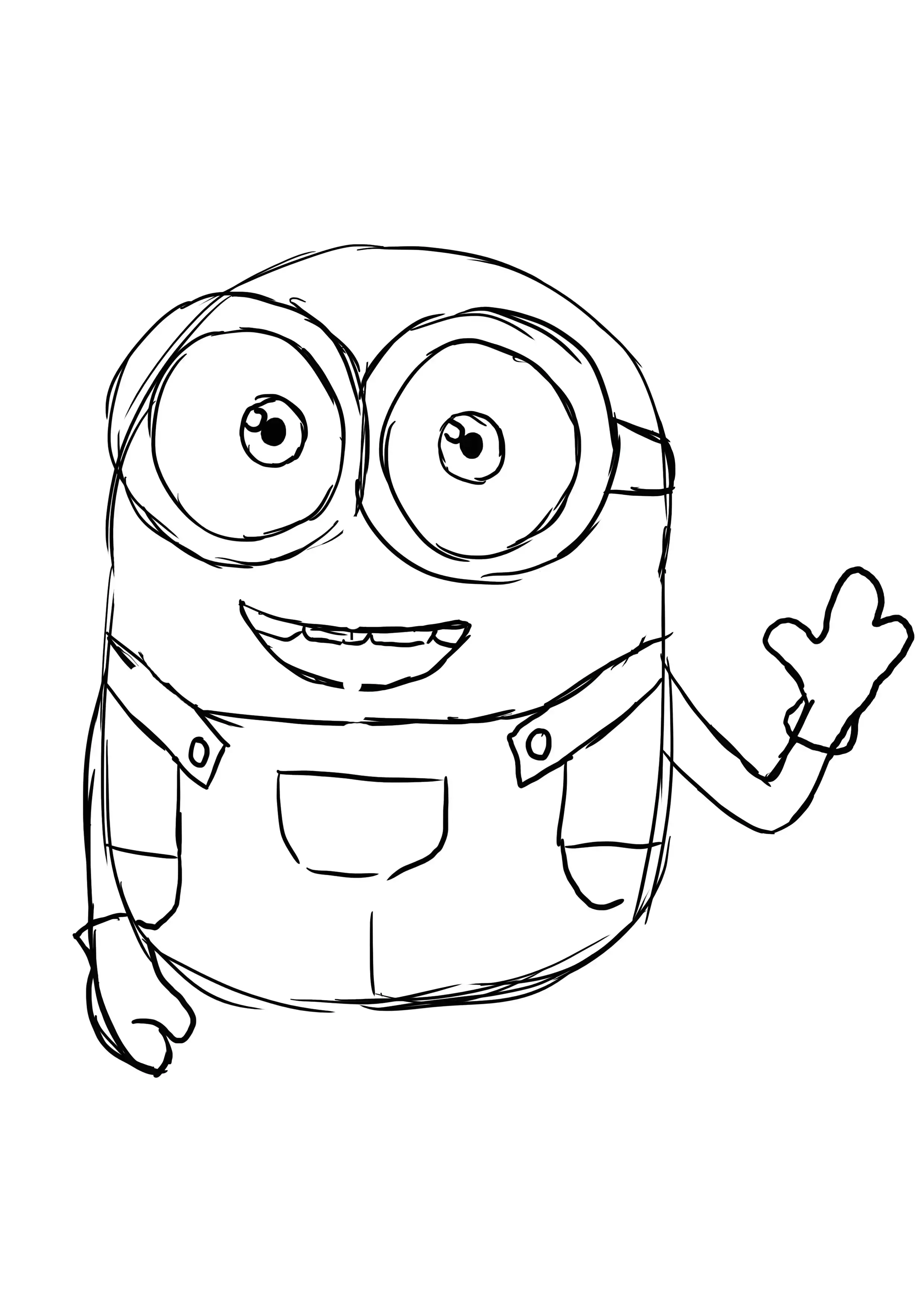 Minion suspenders drawing
