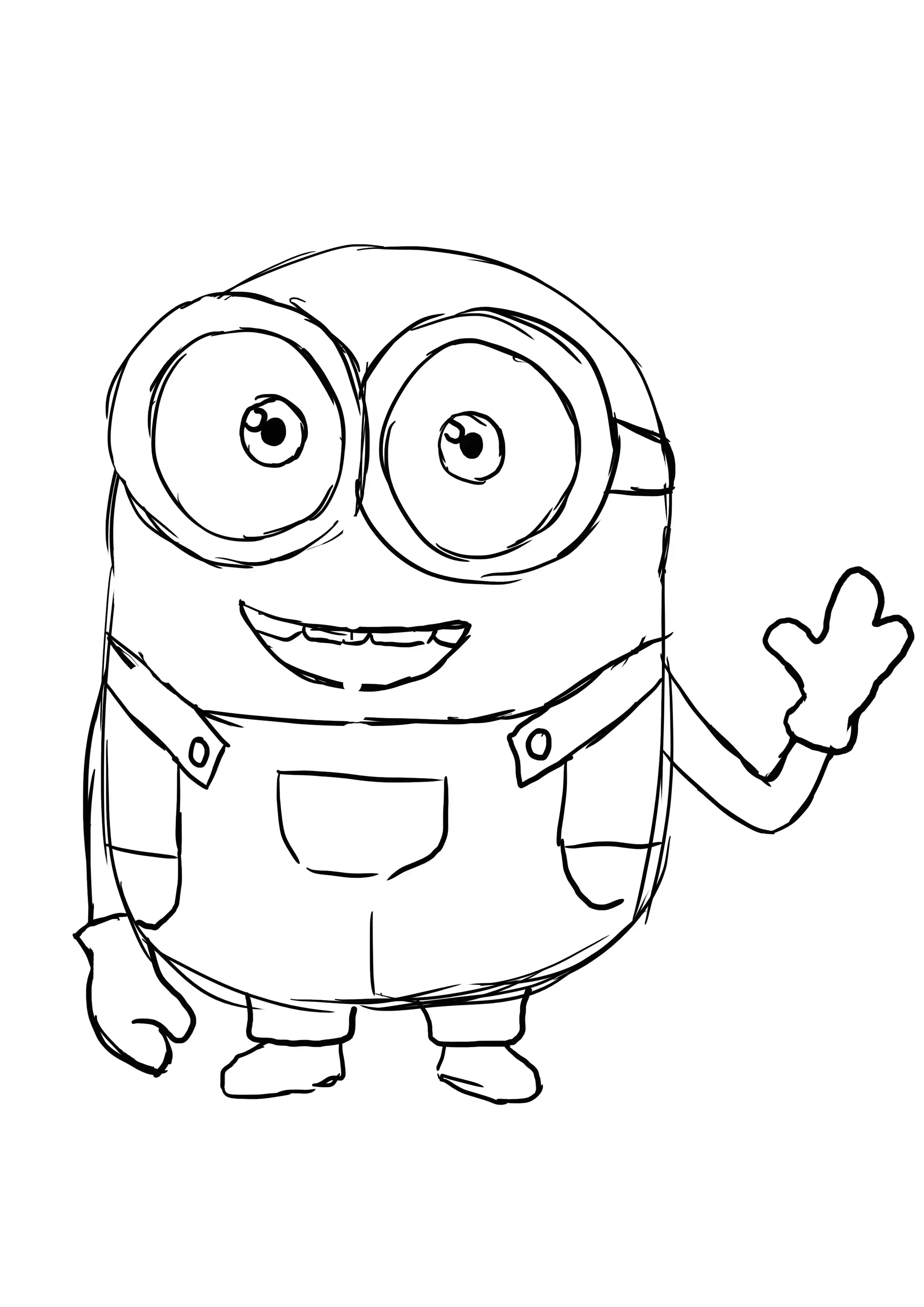 drawing of the minion's legs
