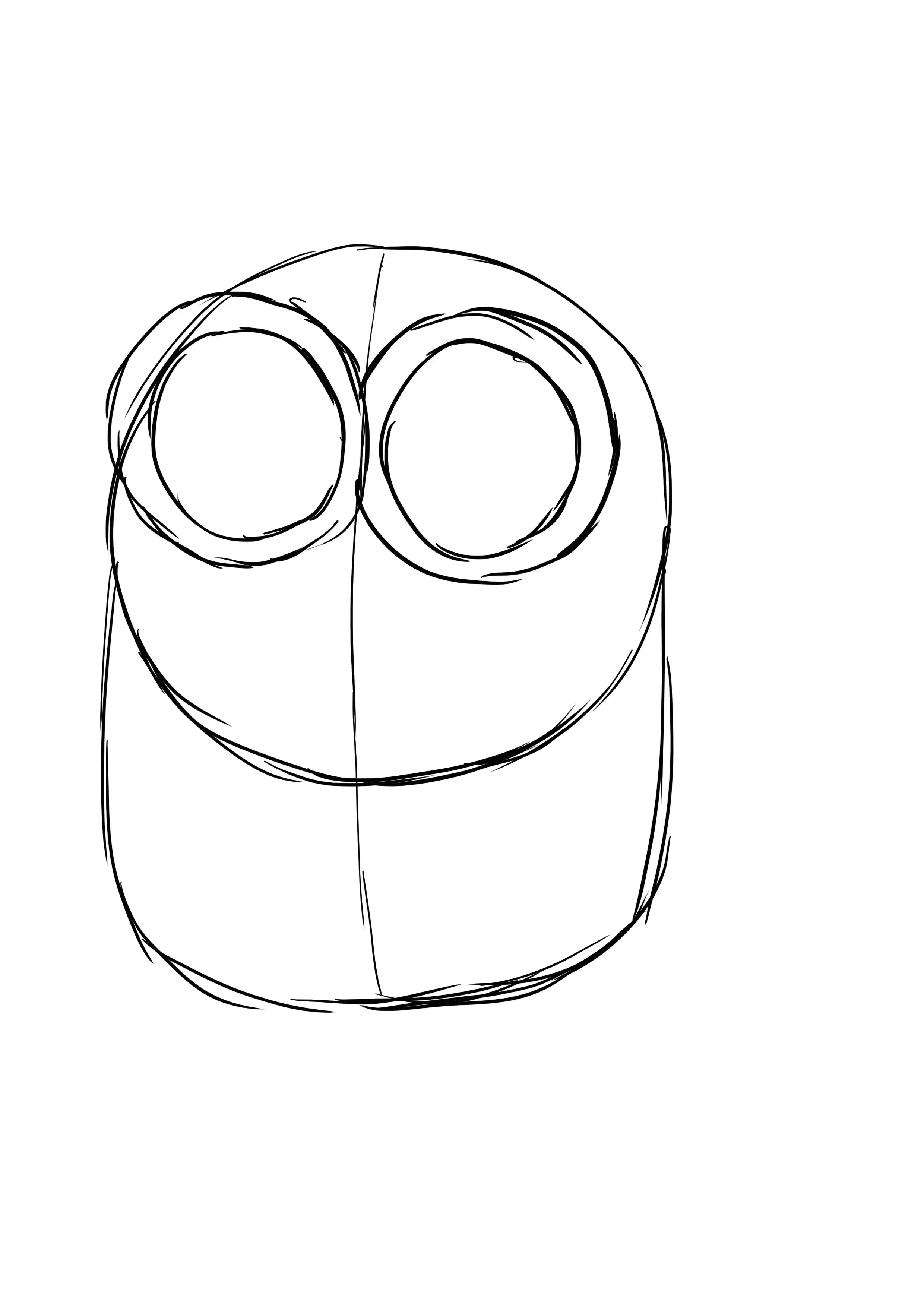 Minion glasses drawing