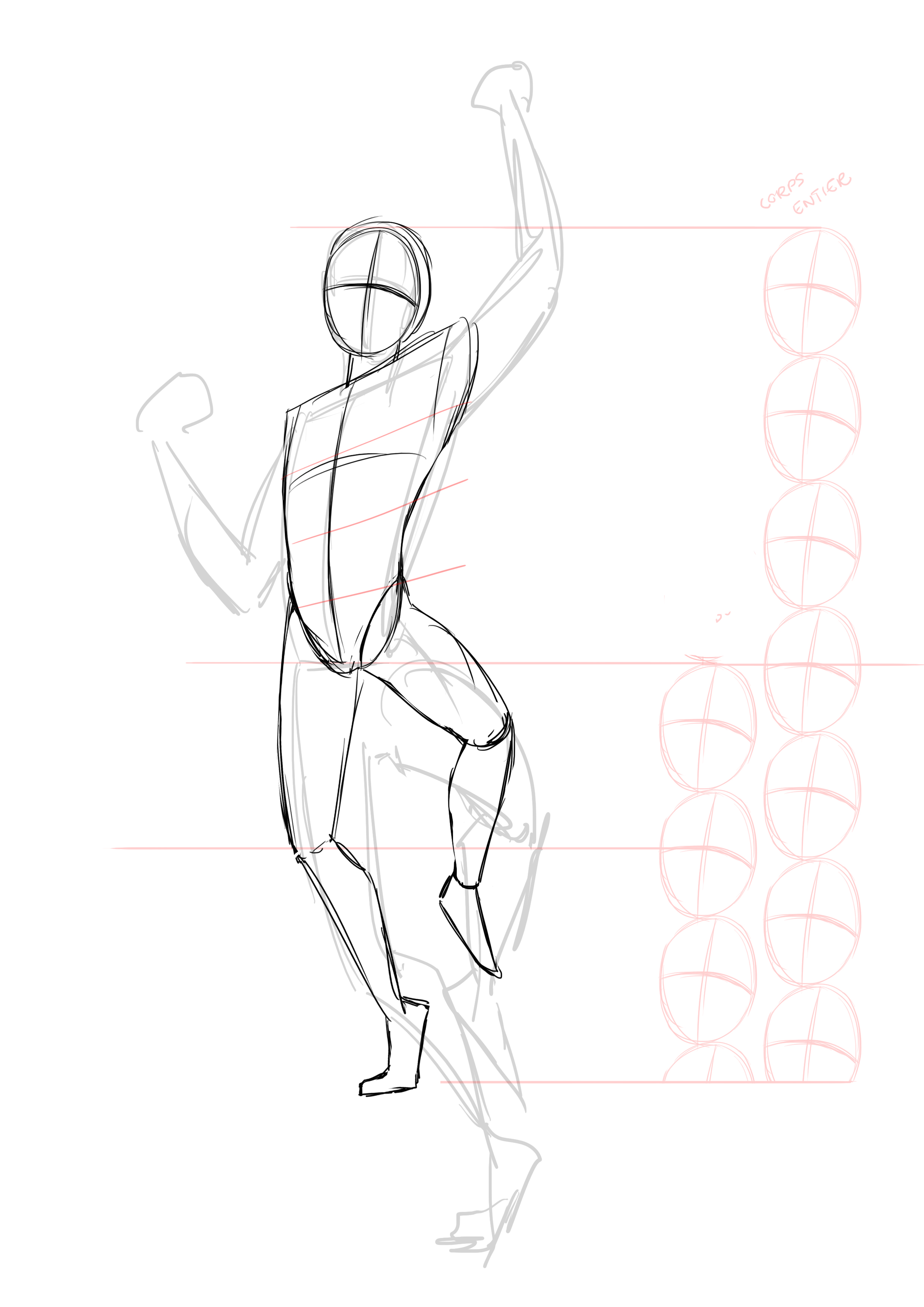 croquis des jambes et des pieds de Natsu