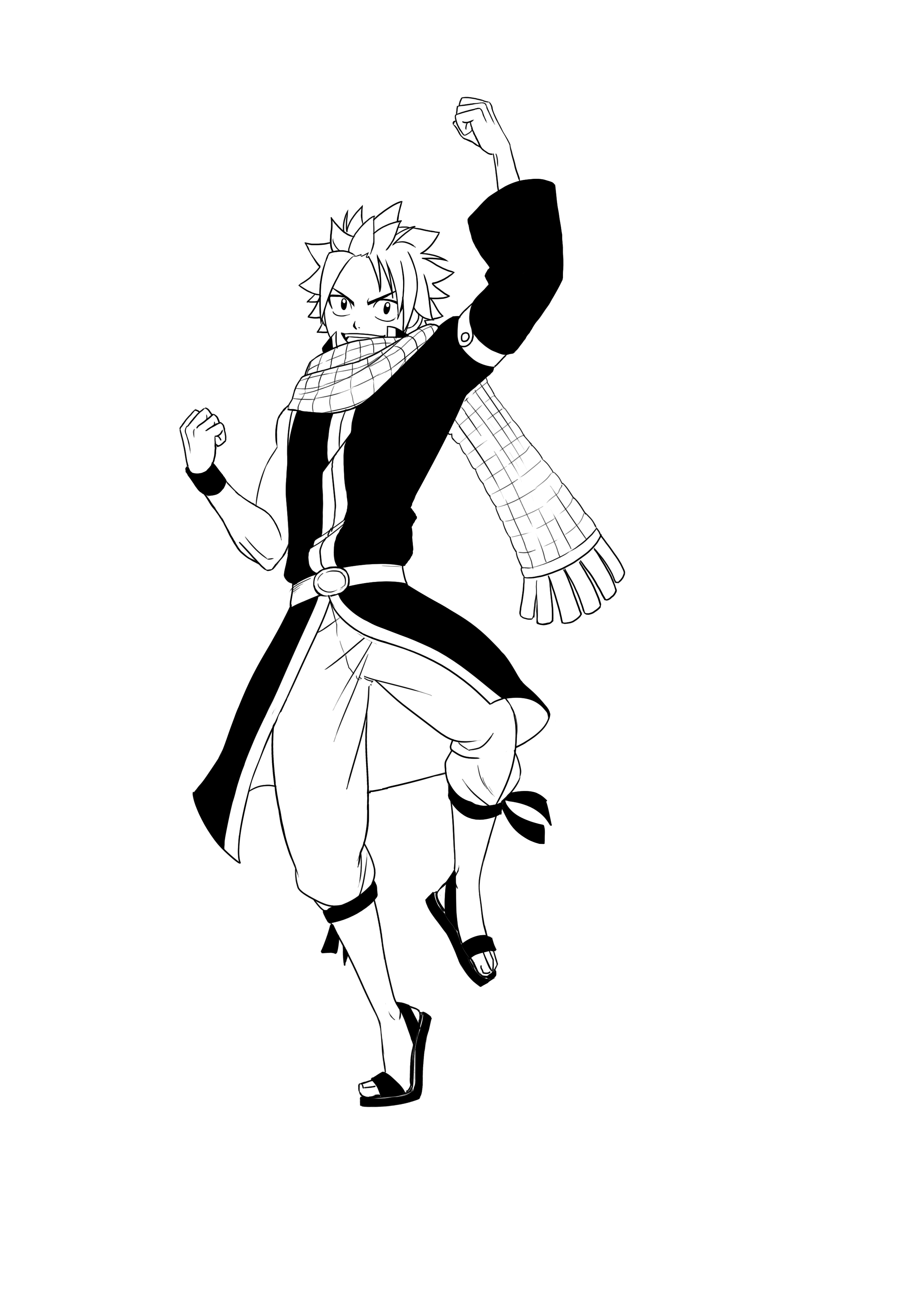 Wie man Natsu aus Fairy Tail zeichnet