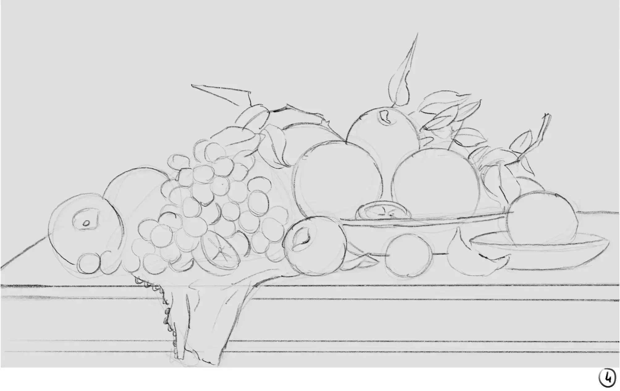 dessiner les détails d’une nature morte