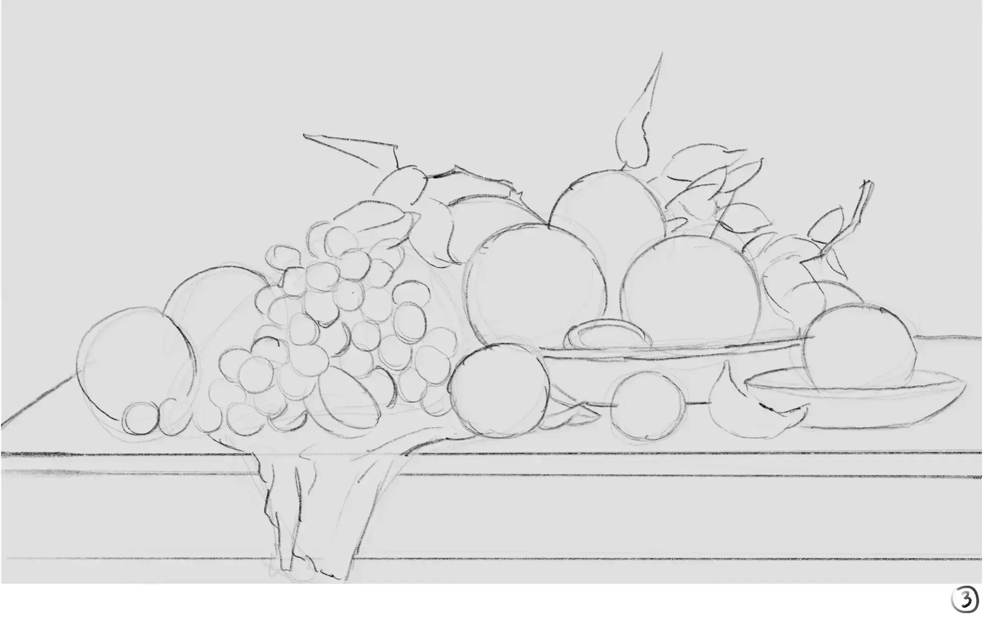 dessiner les éléments d’une nature morte