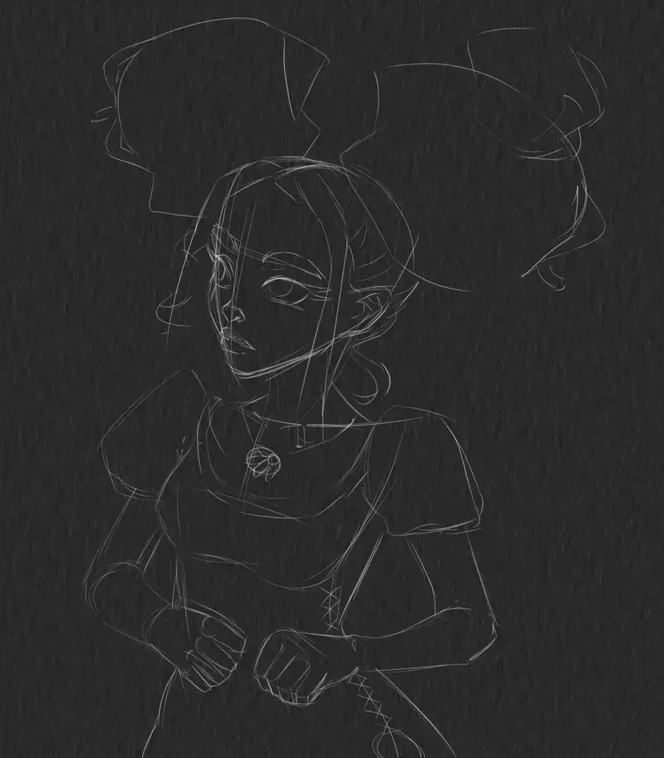 dessiner une esquisse en négatif