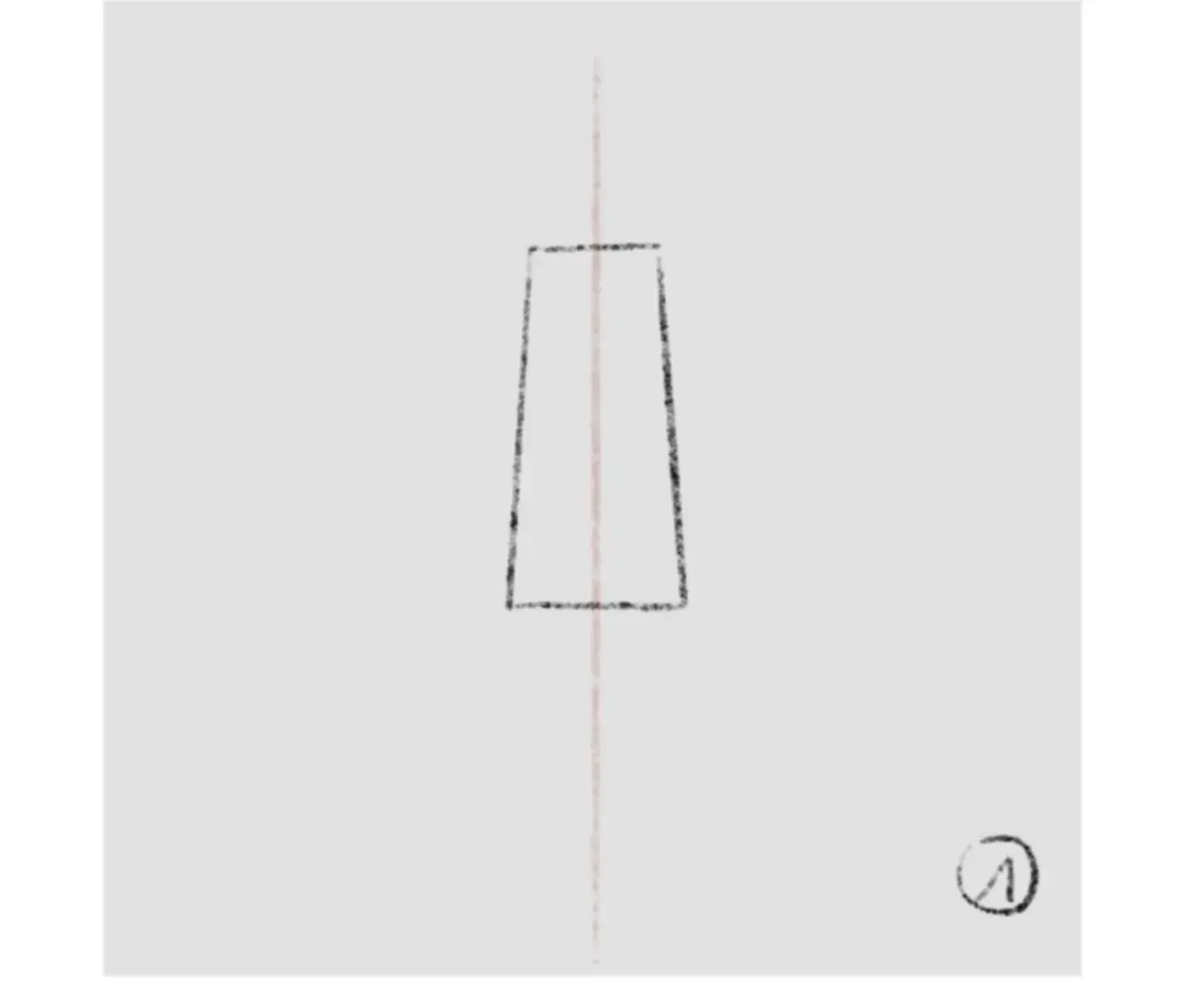 dessiner la base d’un nez de face