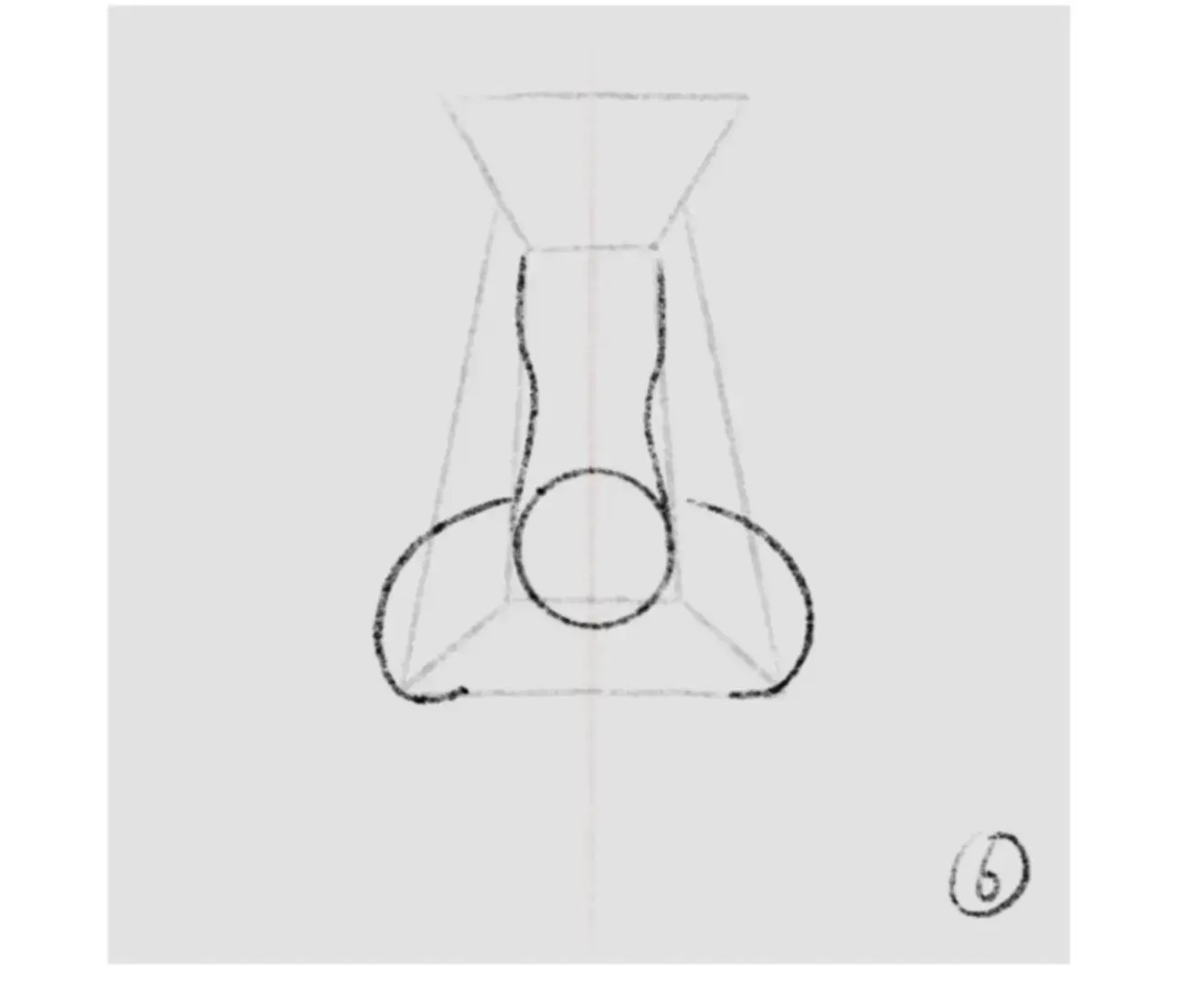 dessiner le volume les narines d’un nez de face