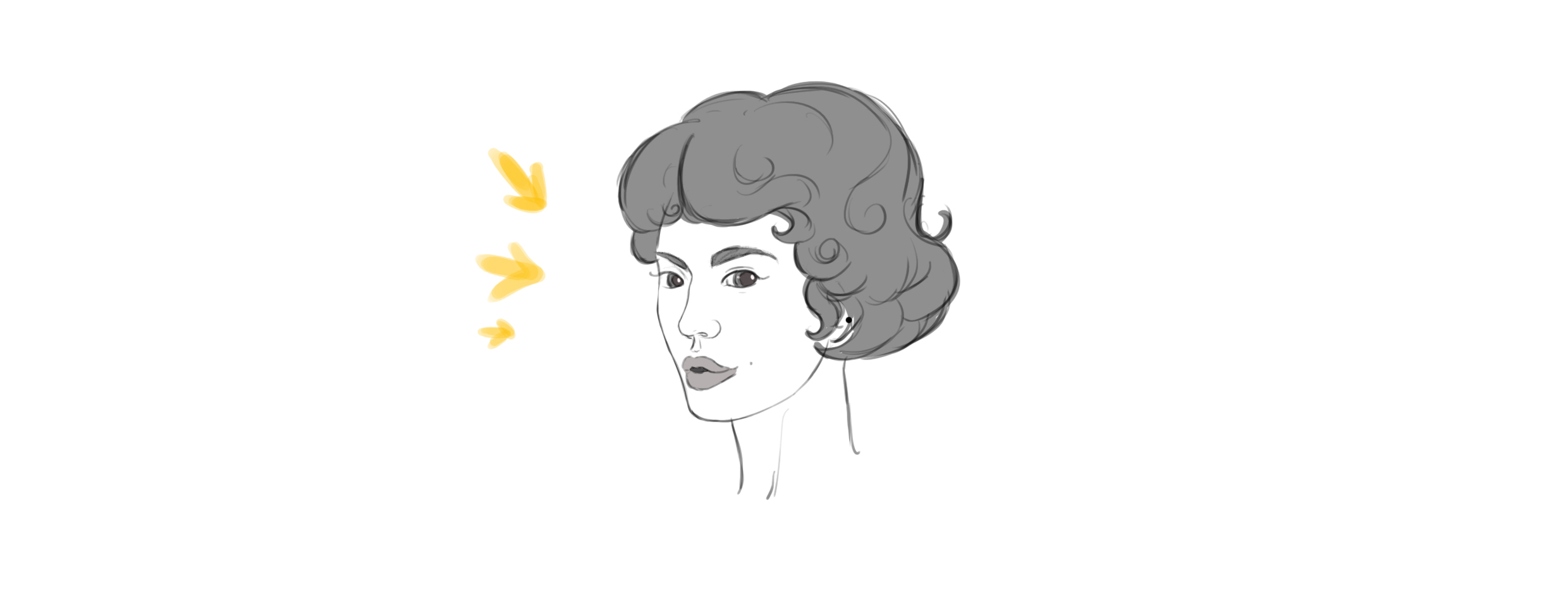 dessiner un nez en couleur étape 1