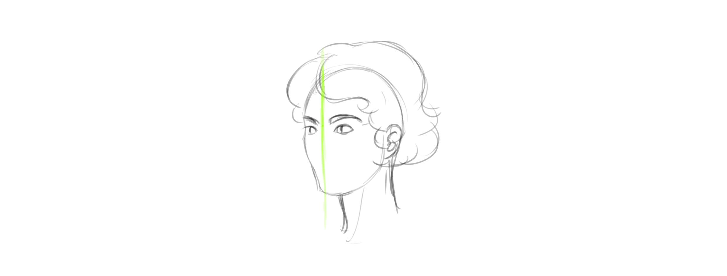 dessiner un nez étape 1