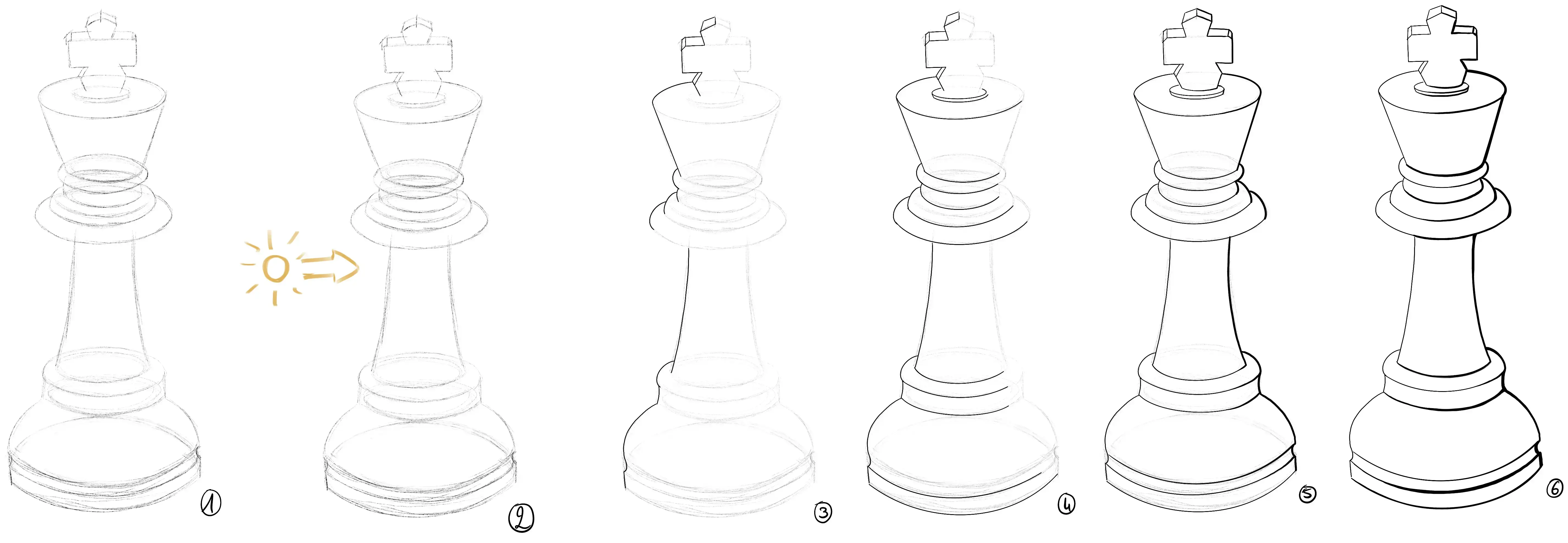 hacer un entintado para el dibujo en blanco y negro