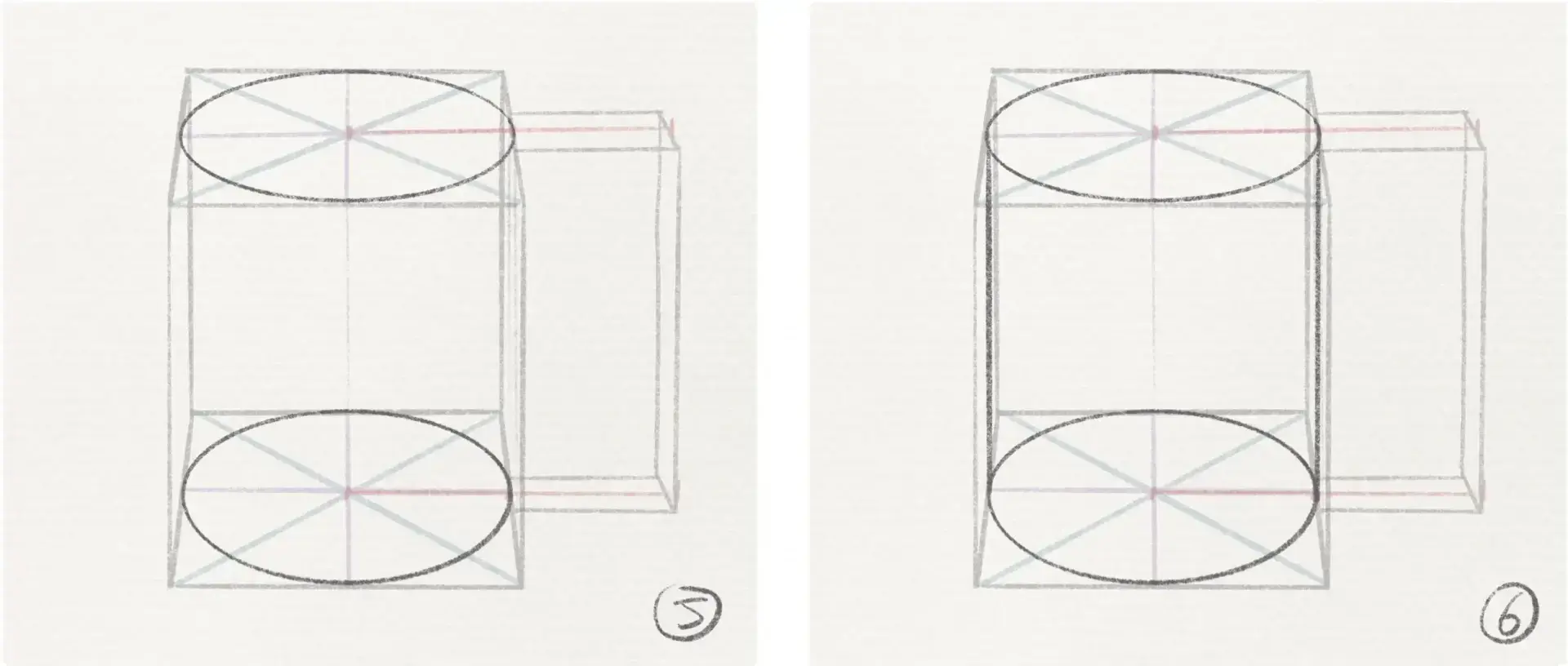 dessiner les ellipses d’un objet en perspective