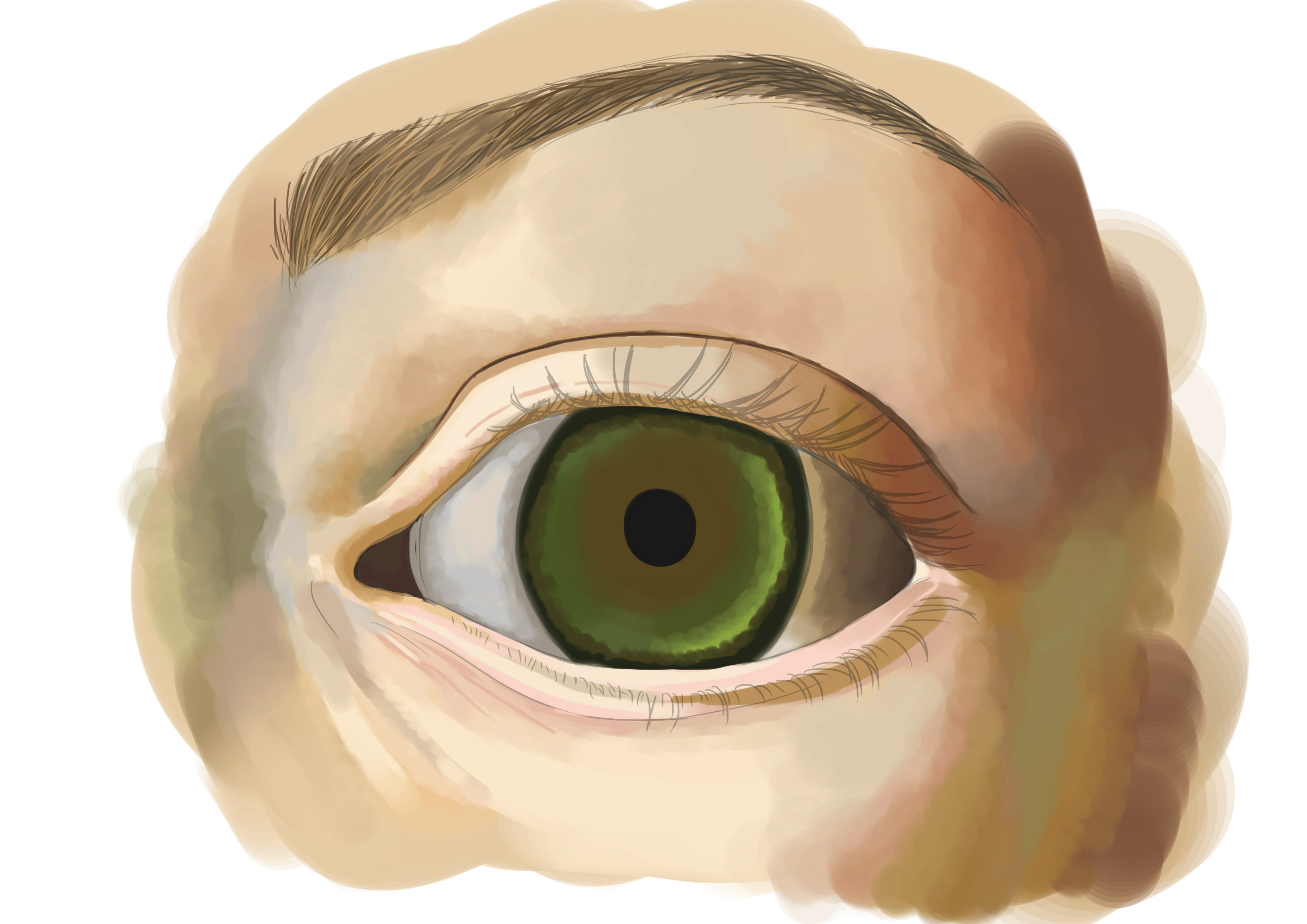 Dessin correct de la pupille de l'oeil