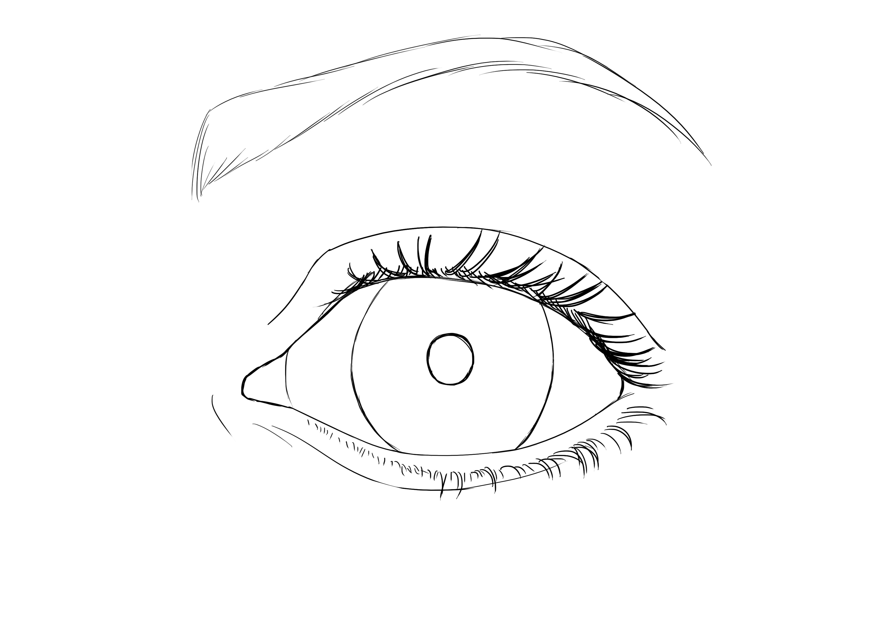Dessiner l'oeil au propre