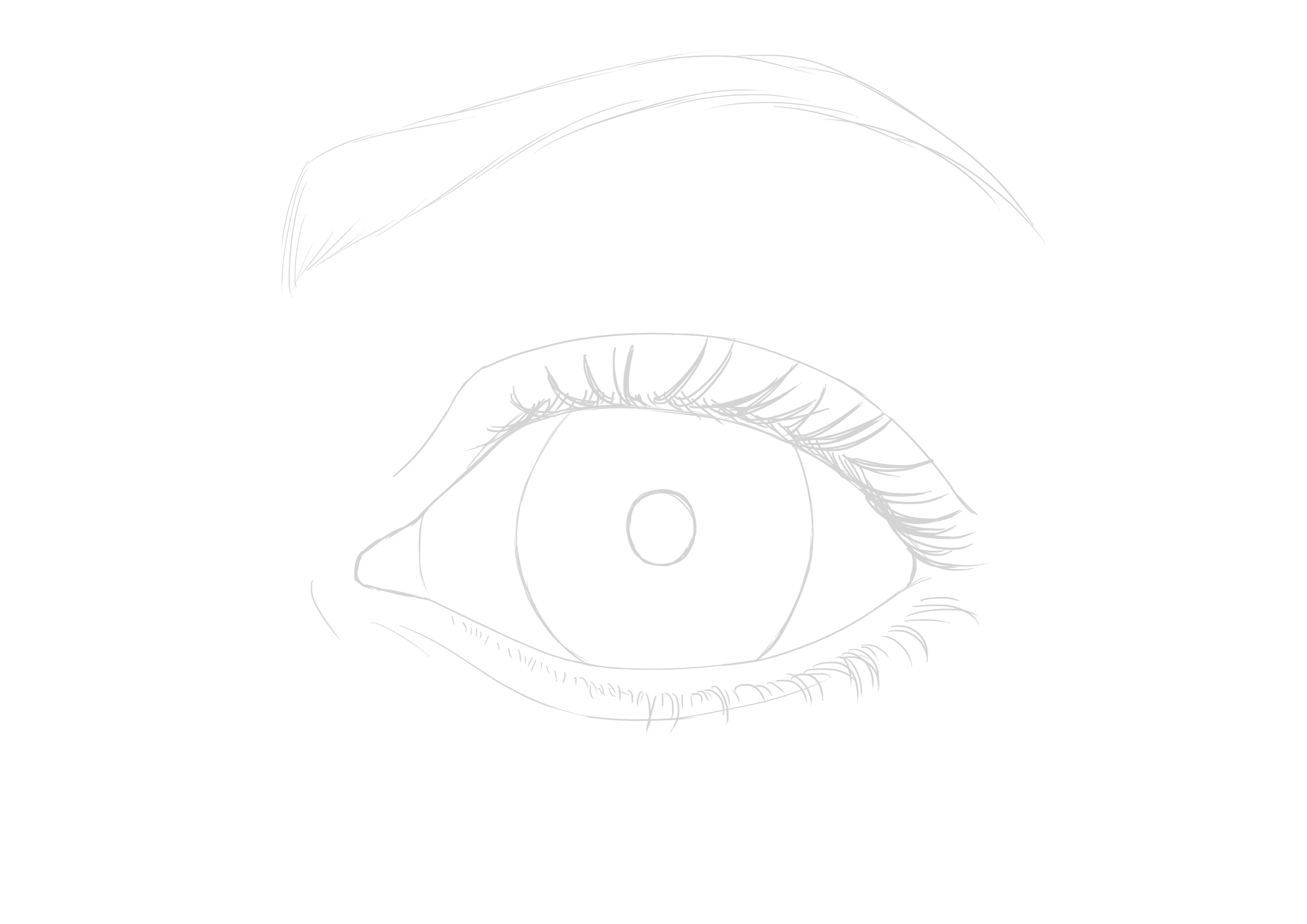 Baisser l'opacité du dessin de l'oeil