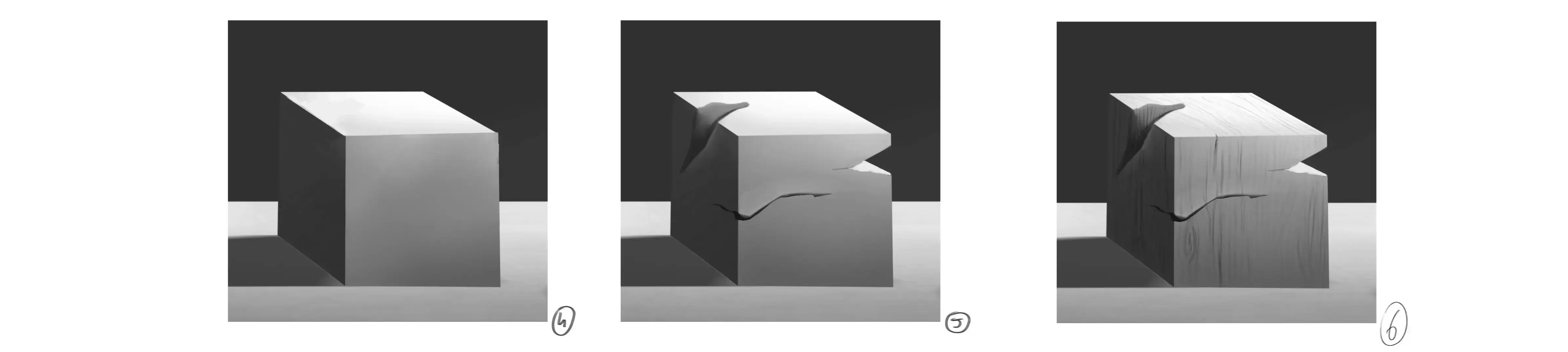 dessiner un cube en ajoutant l’ombre et la lumière