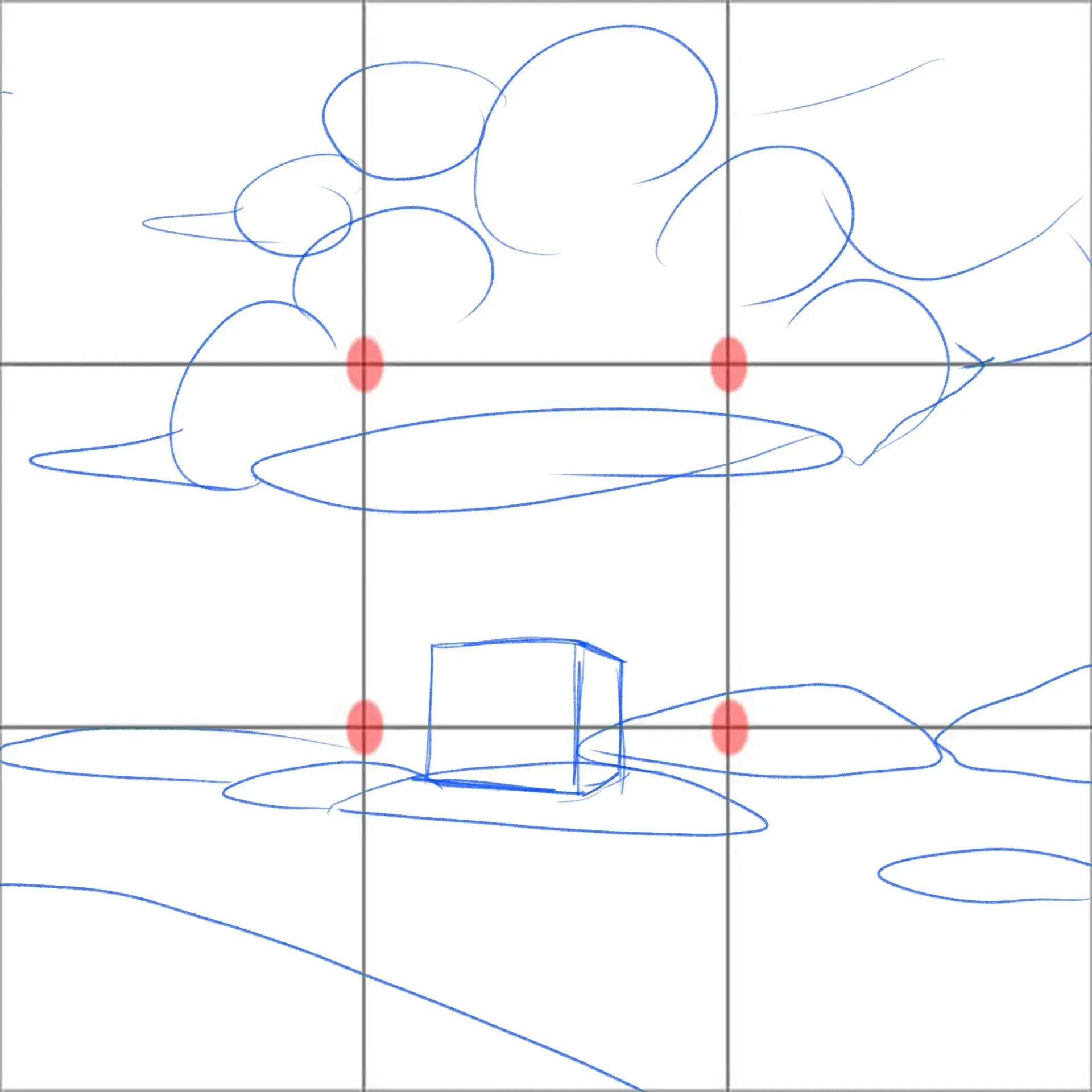 dessiner les éléments d’un paysage orageux