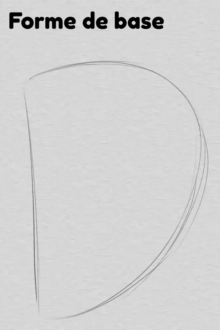 dessiner la forme de base d’une oreille