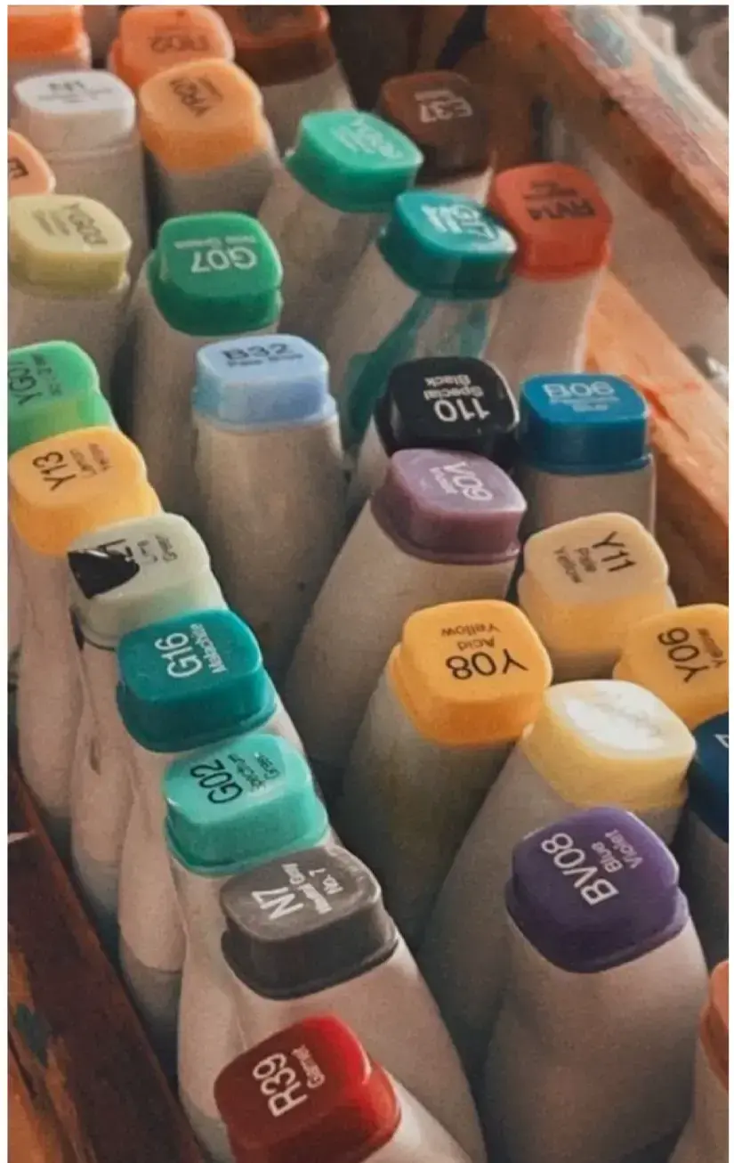 dibujar en papel con rotuladores de alcohol