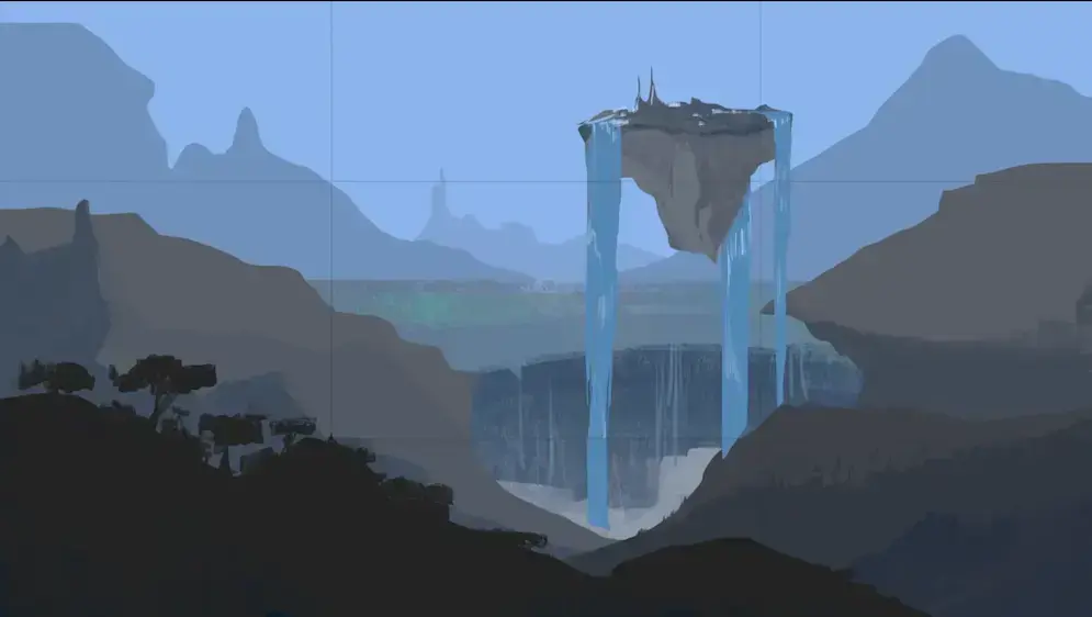 dessiner les ombres et lumières d’un paysage fantastique