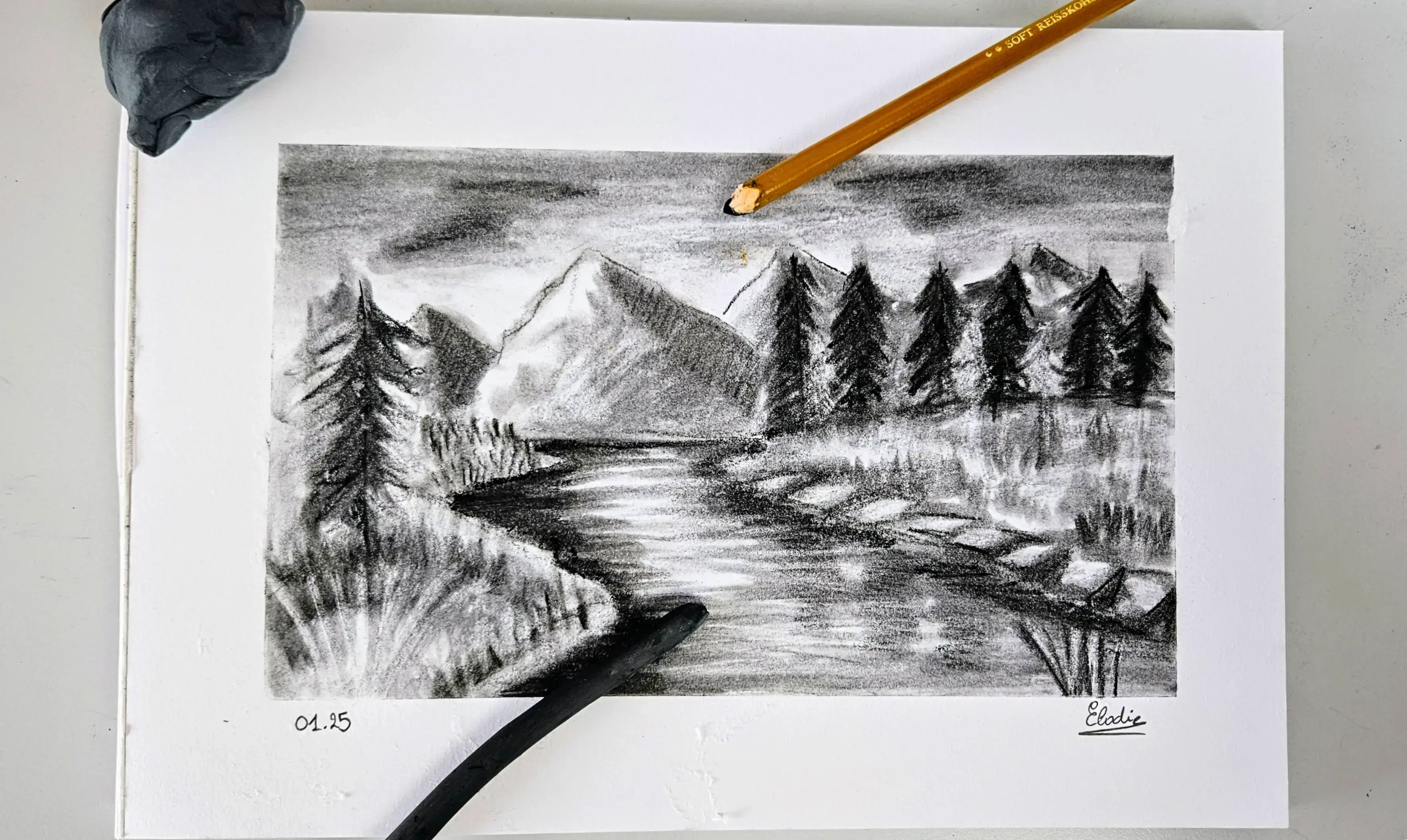 Dibuja Paisajes al Carboncillo: Guía Paso a Paso