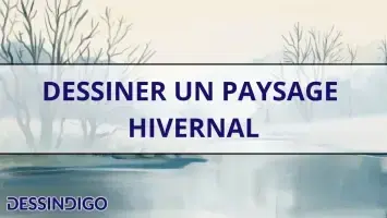 Dessiner un paysage hivernal
