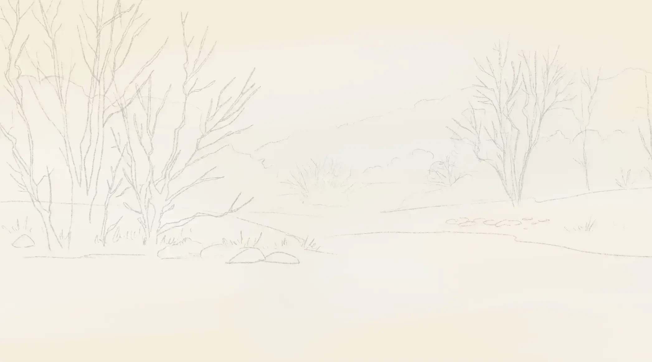dessiner les couleurs d’un paysage d’hiver