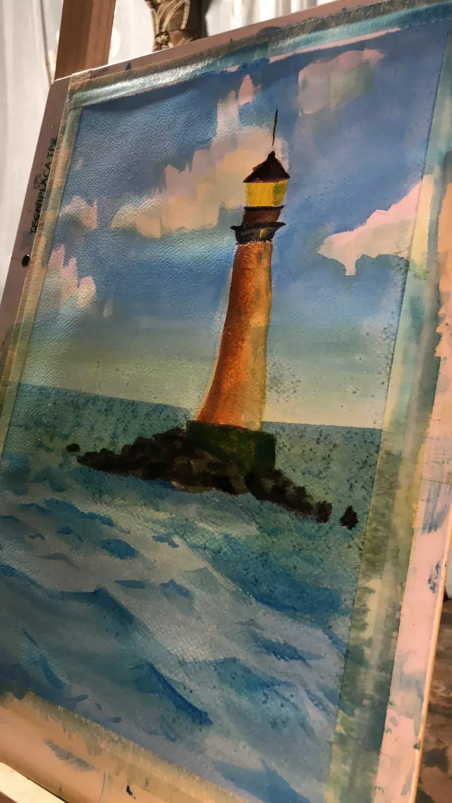 peindre les ombres d’un paysage marin à l’aquarelle