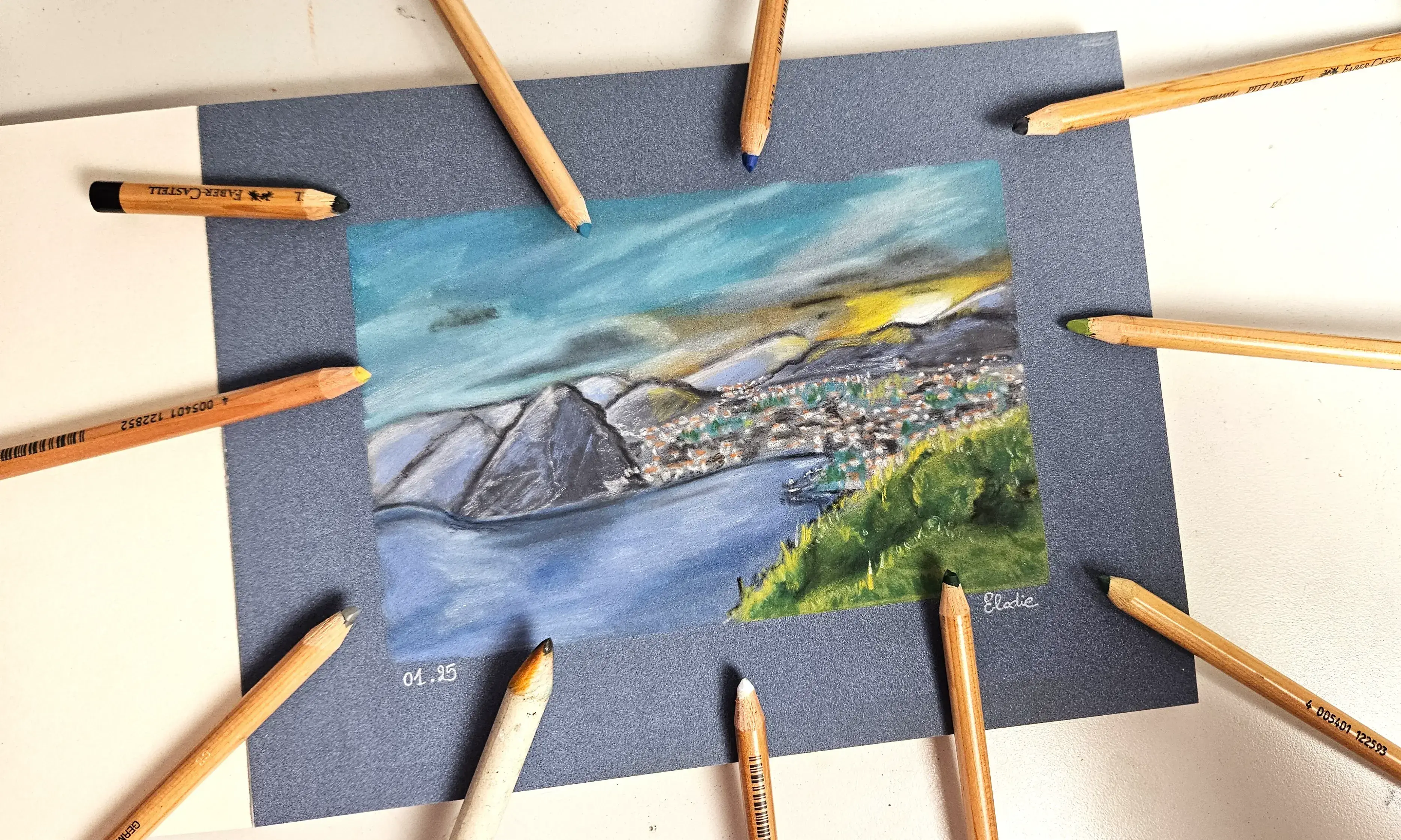 Aprende a Dibujar un Paisaje con Pasteles Secos: Paso a Paso