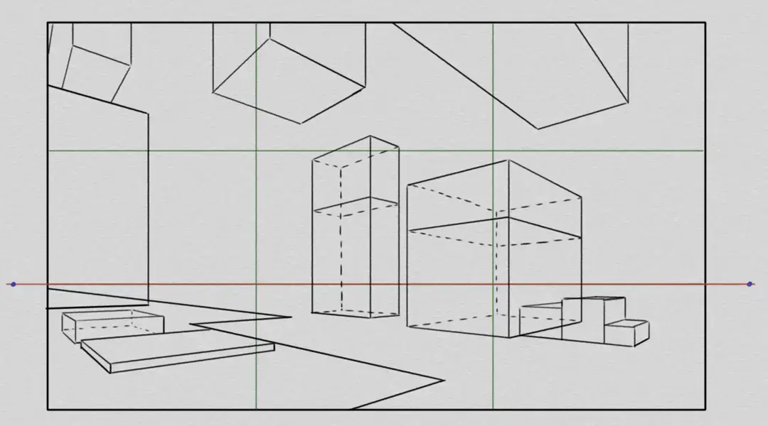 dessiner les nuages d’un paysage en perspective