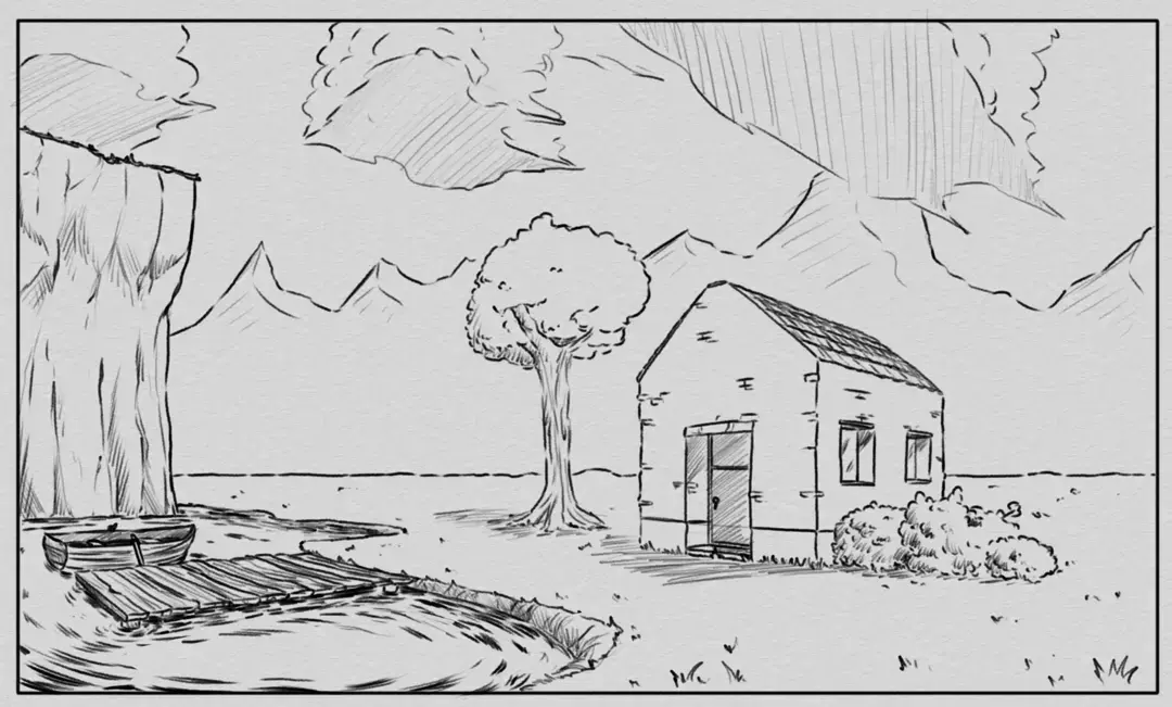 Dibujar un paisaje en perspectiva