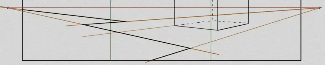dessiner la rive d’un paysage en perspective