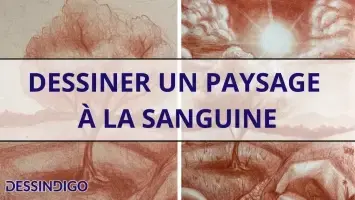 Dessiner un paysage à la sanguine